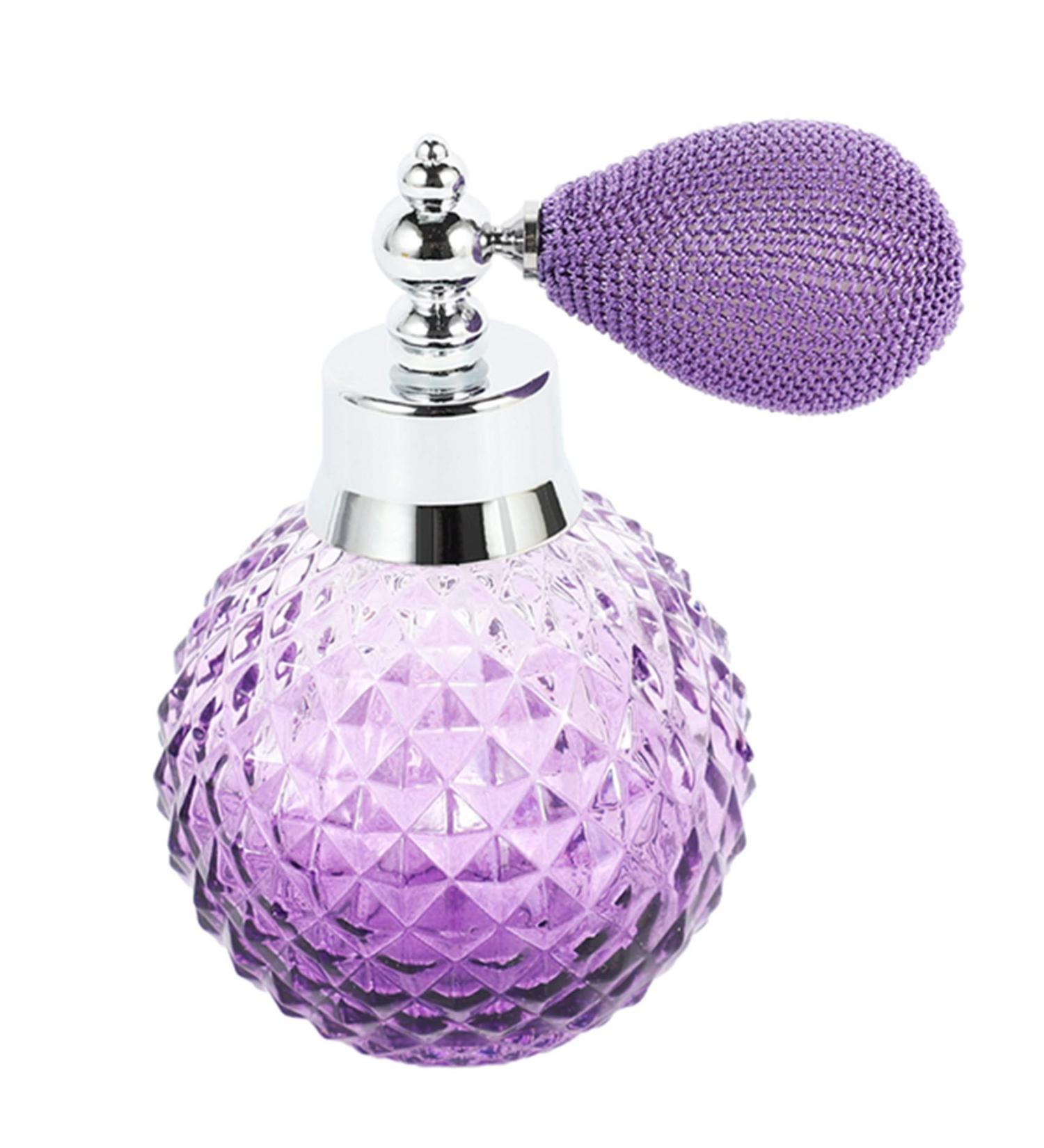 Bassulouda 110ml Vintage Crystal Spray Bottle Perfume White Short Atomizer Refillable Glass - Buy Online on GoSupps.com
