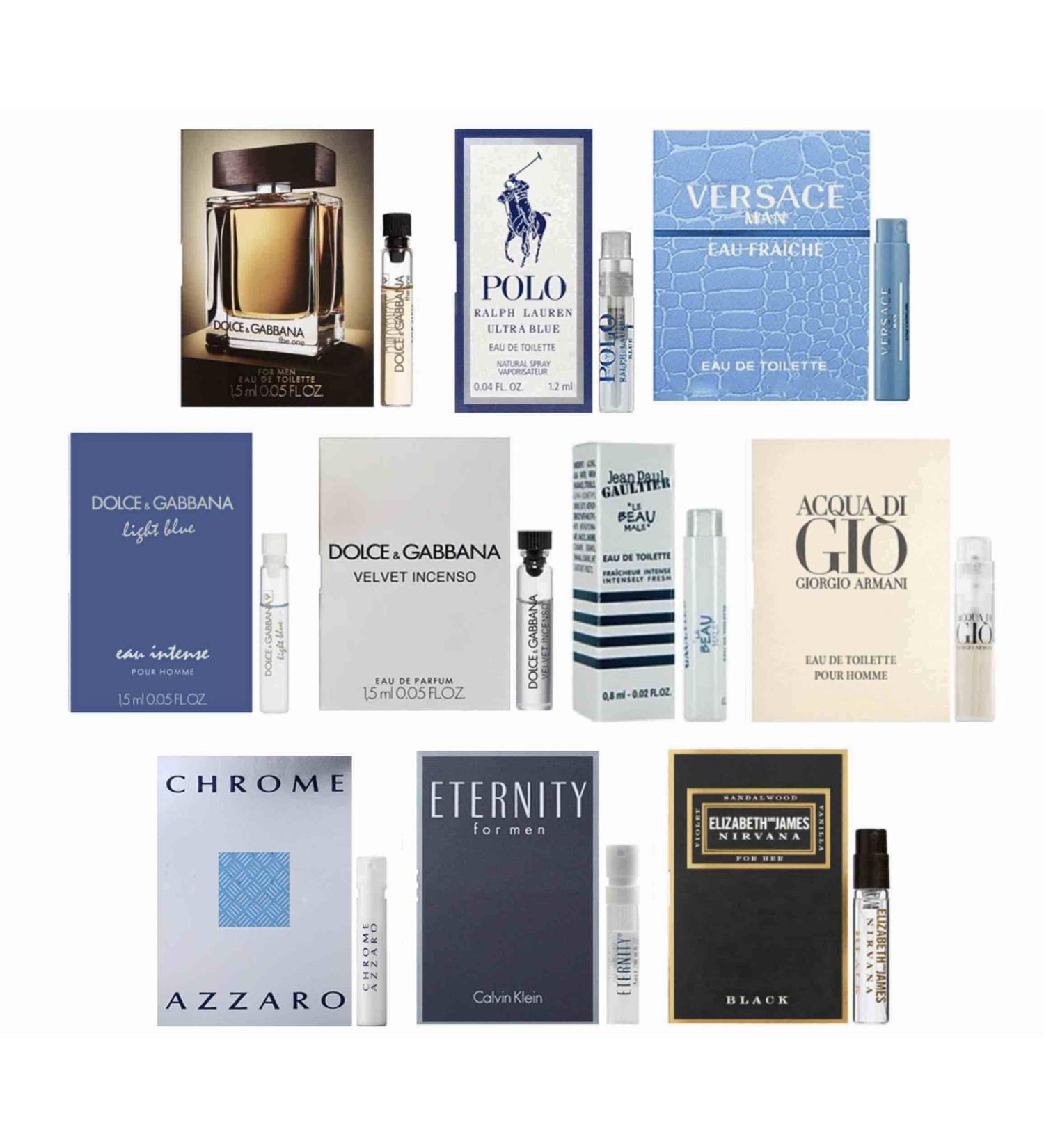 Men's Designer Cologne Sample Set - 10 High-End Fragrance Vials - Buy Online on GoSupps.com