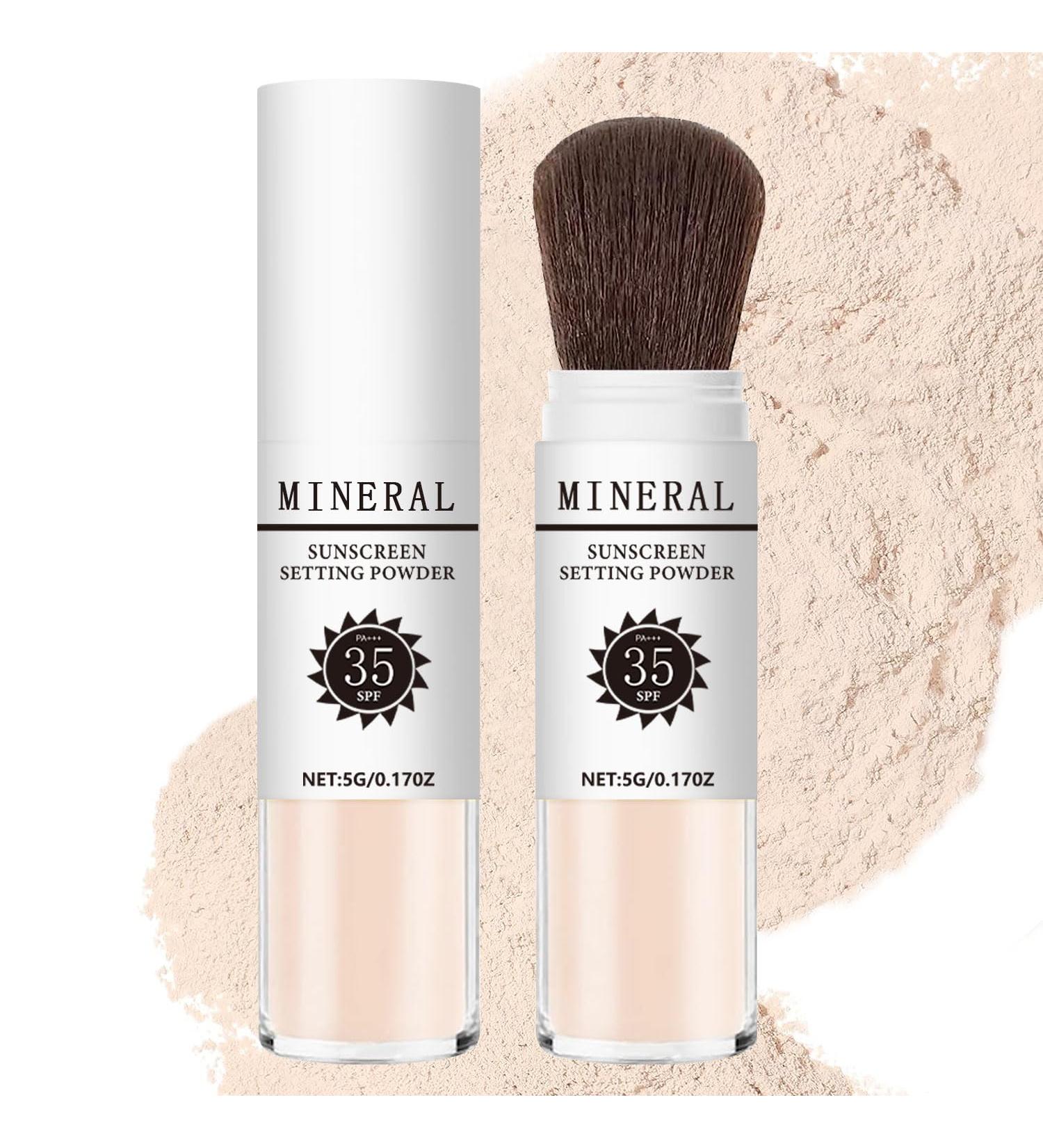 Mineral Sunscreen Setting Powder SPF 35 | Translucent Loose Powder for Oil Control | Lightweight Matte Finish | Perfect for All Skin Types - Buy Online on GoSupps.com