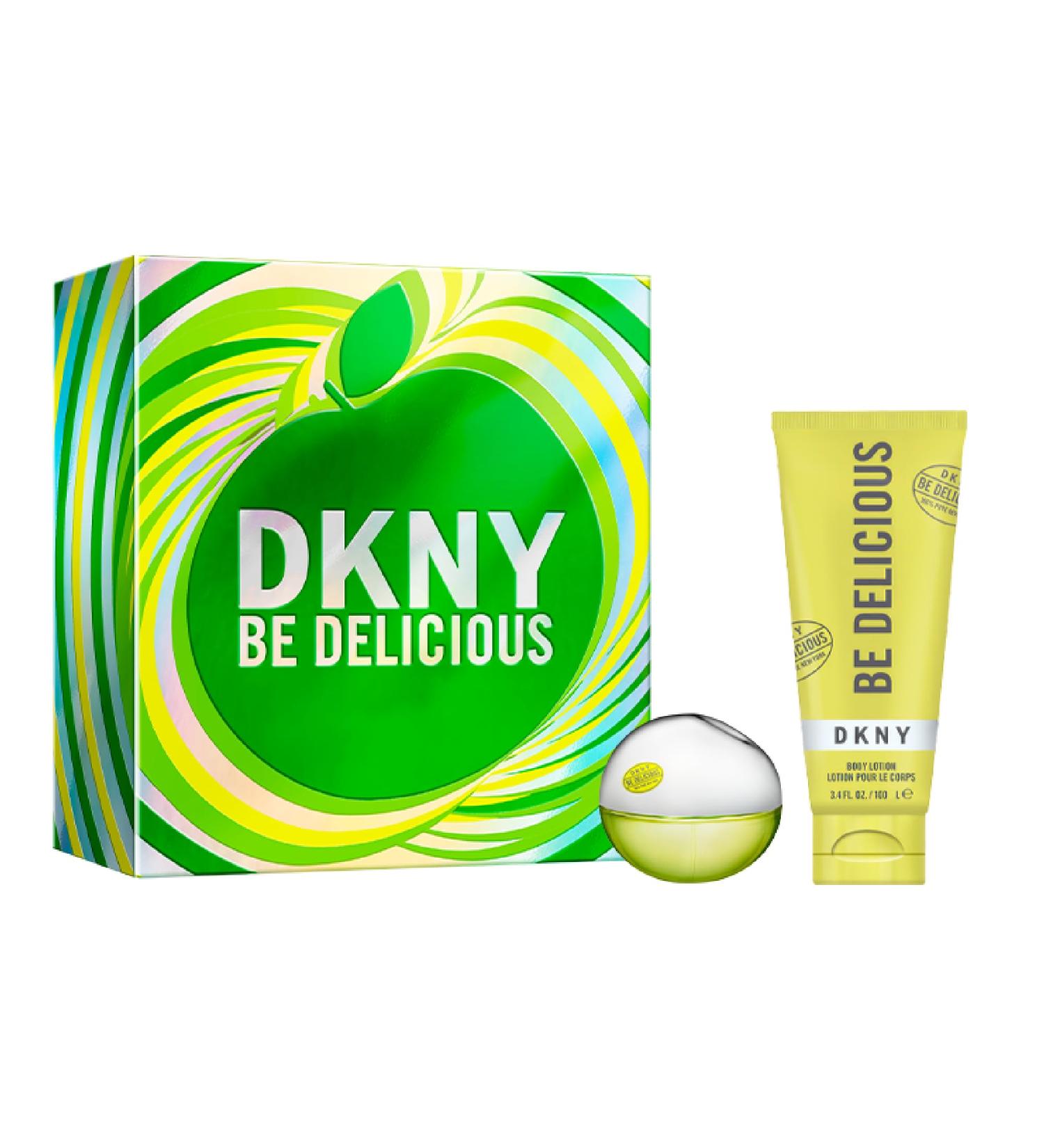 DKNY Be Delicious Eau de Parfum 2 Piece Gift Set (1.0 Fl Oz w/ Body Lotion) - Buy Online on GoSupps.com