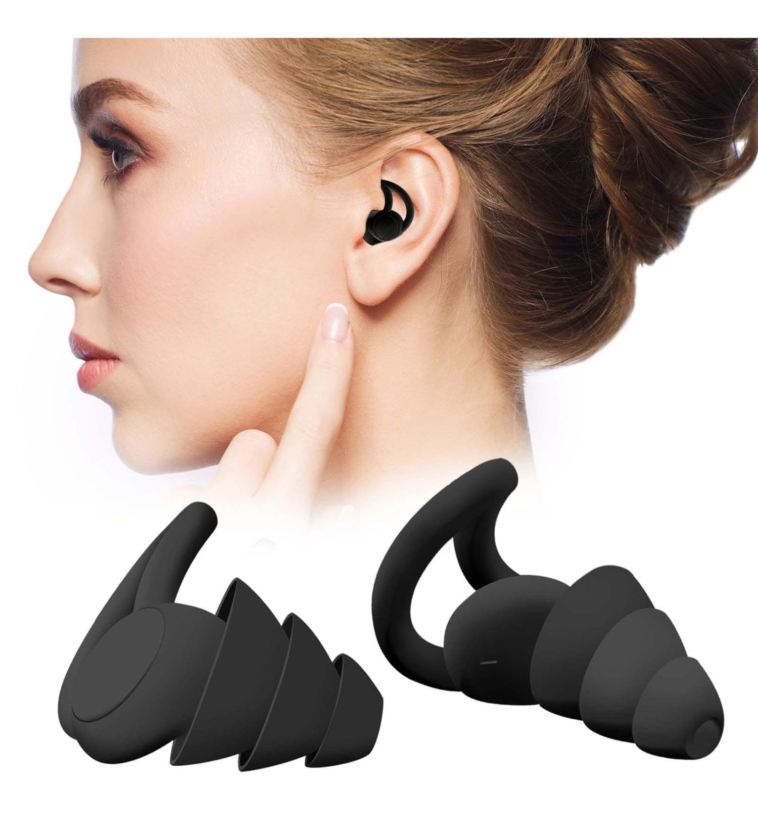 Soft Silicone Ear Plugs for Sleeping, Snoring, Work - Noise Cancelling 33 dB NRR - Reusable & Washable Loop Design - Hearing Protection for Noise Sensitivity - One Size Fits All - Buy Online on GoSupps.com