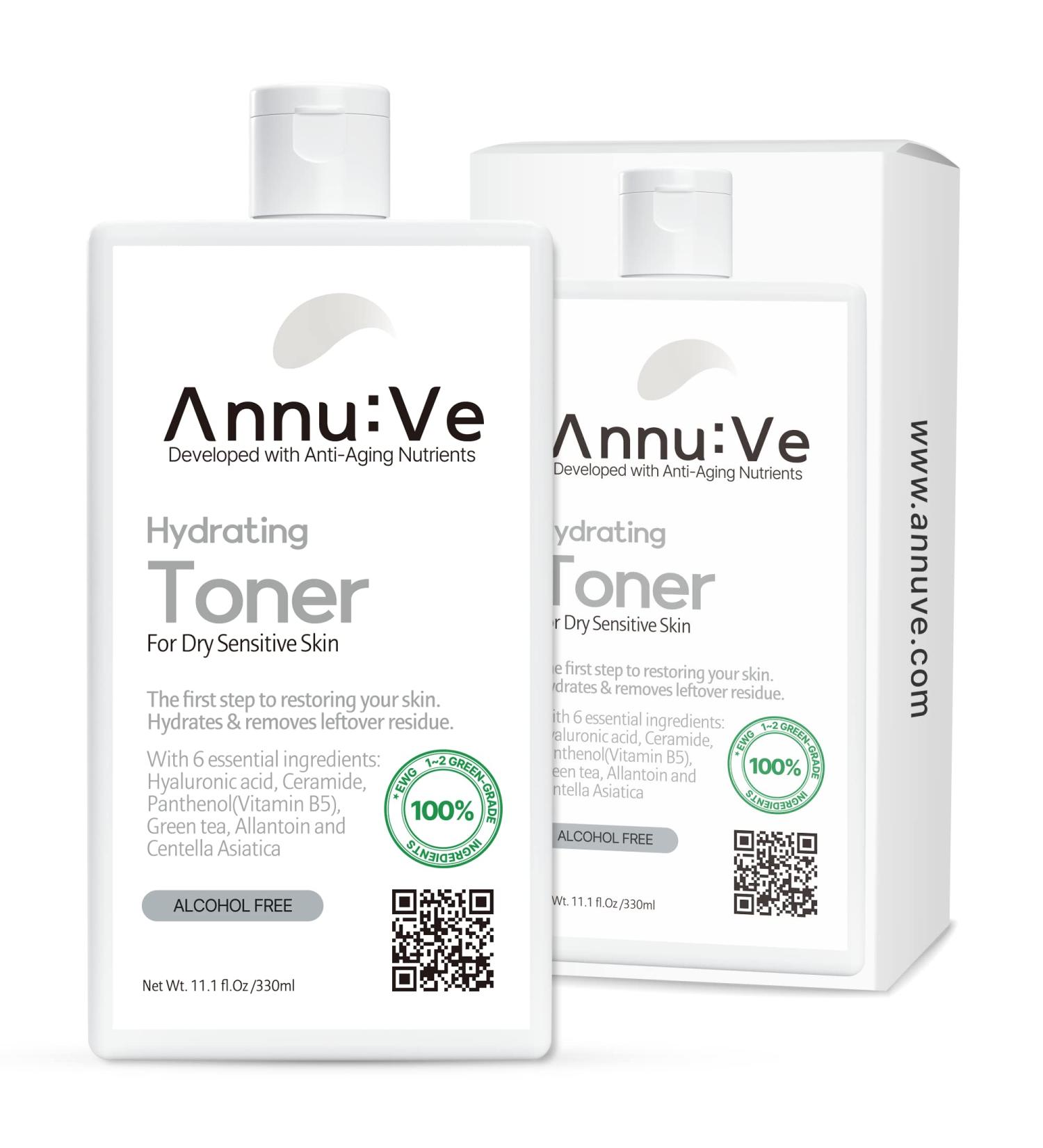 Hydrating Toner for Face | Non-Alcoholic Hyaluronic Acid Fragrance-Free | Ideal for Sensitive Dry Skin | 11.1 Fl Oz - Buy Online on GoSupps.com