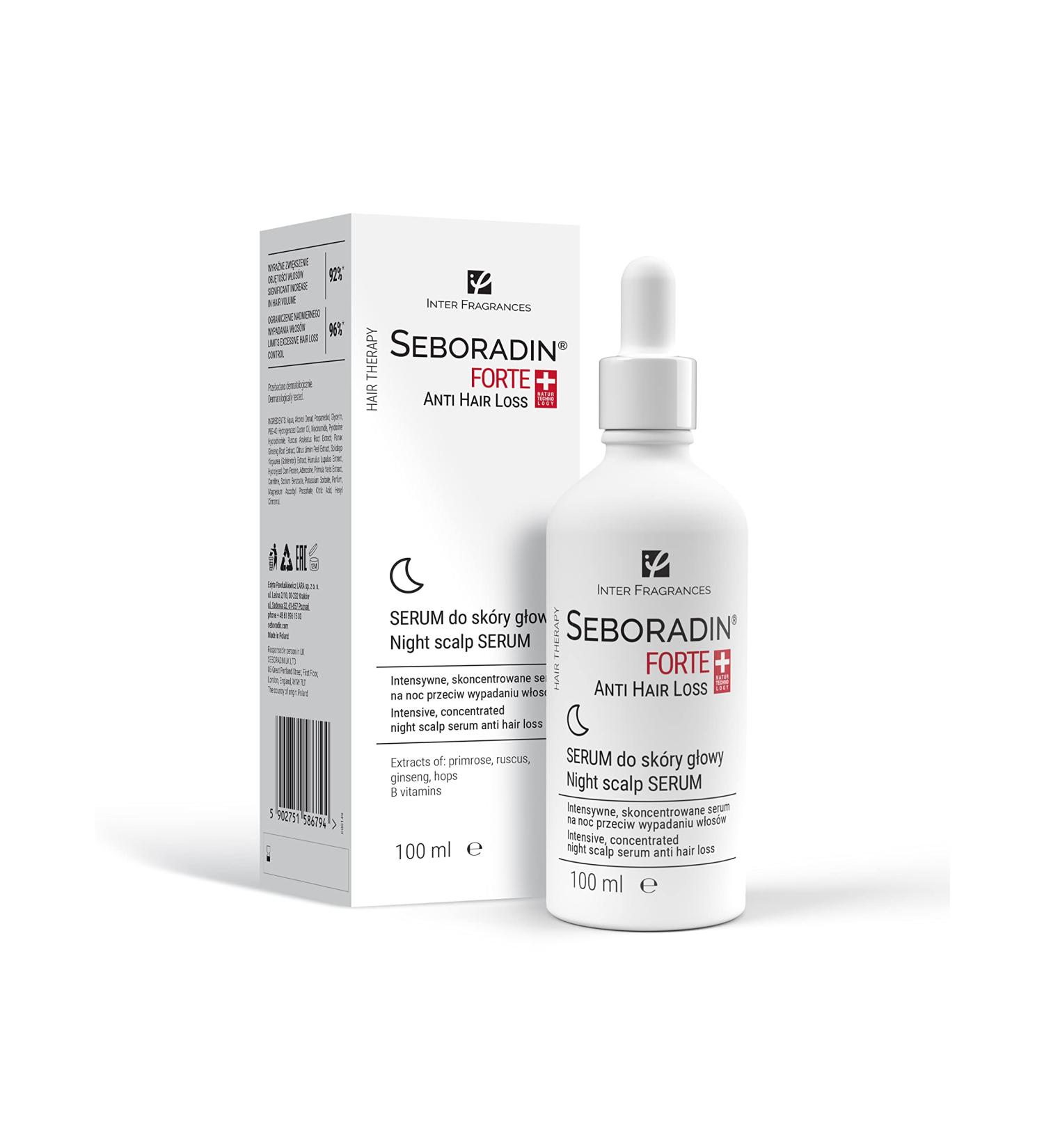 SEBORADIN Forte Night Scalp Serum for Women and Men Against Hair Loss Anti Hair Loss Serum For Night With Vitamins Natural Extracts Hair Loss and Thinning Treatment Hair And Scalp Treatments 100 ml - Buy Online on GoSupps.com