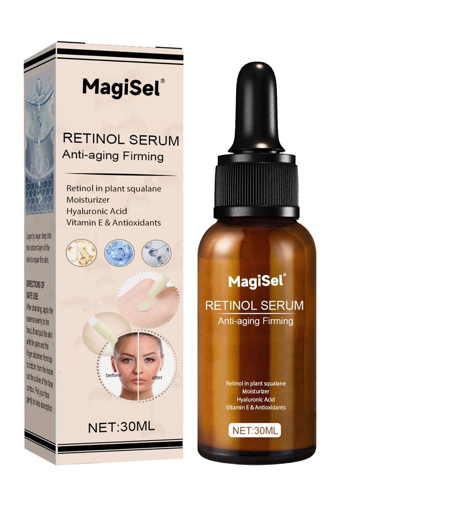  MagiSel Retinol Serum for Face Day at Night Care Face Serum with Retinol Hyaluronic Acid & Vitamin E Anti Aging Serum Moisturizing & Moisturizing Improve Facial Wrinkles - Buy Online on GoSupps.com