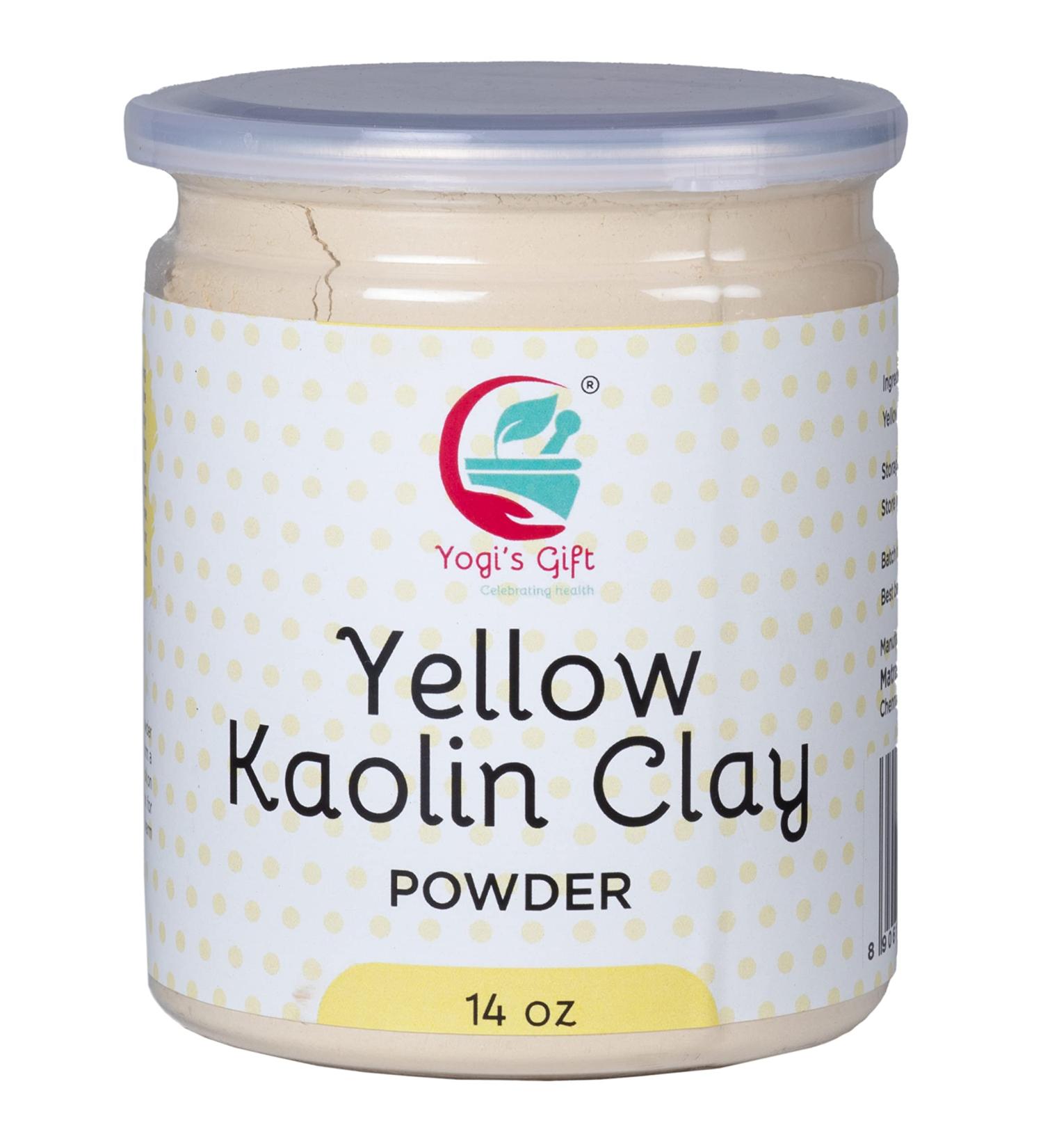 Kaolin Clay Powder 14 oz - Ideal for Soap Making, Face Cleansing, and Oily Skin - Yogi's Gift - Buy Online on GoSupps.com