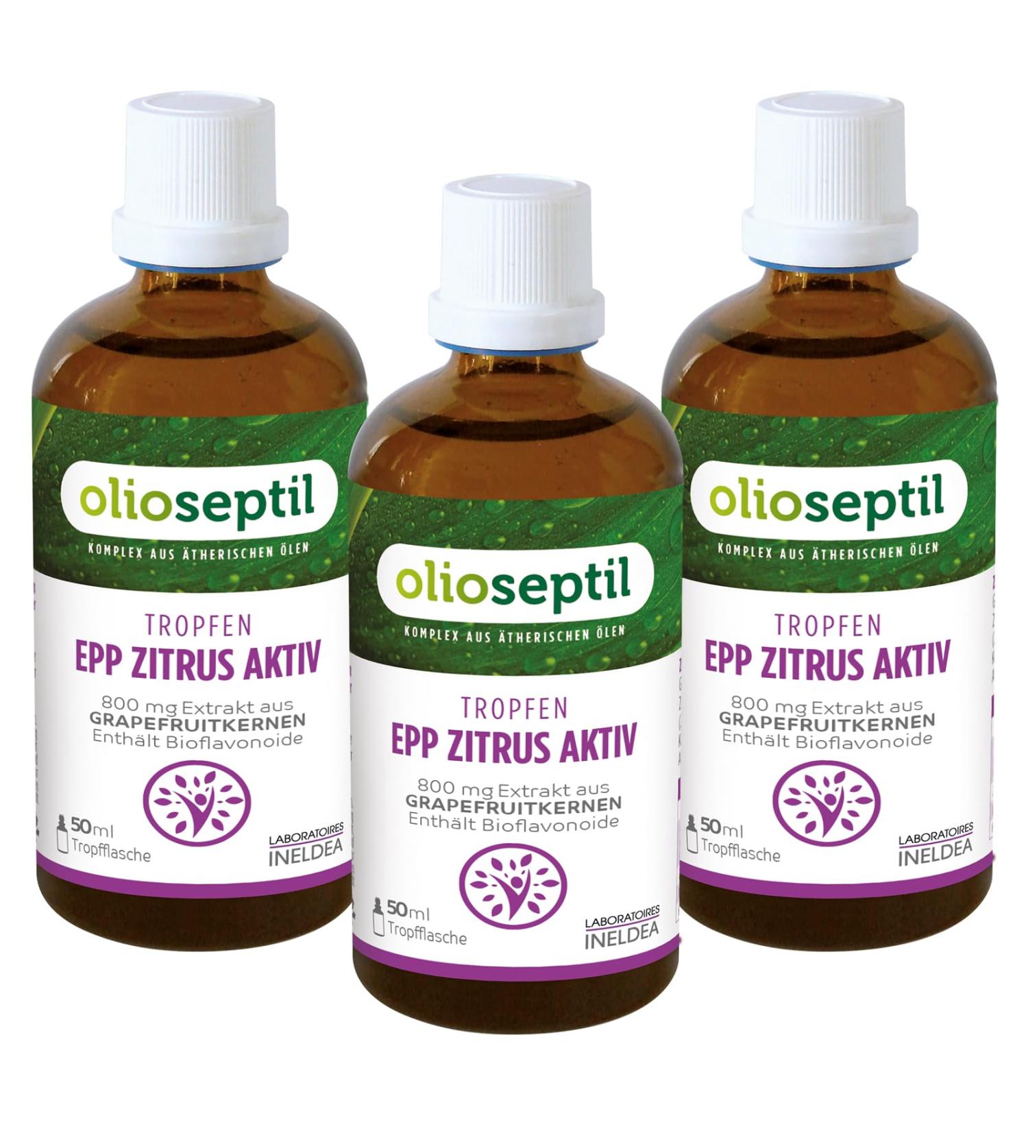 Olioseptil - drops of ipper actively - dietary supplement with grapefruit kernel extract - contains bioflavonoids - contributes to the resistance of the body at - 3 -pack pack 3 x 50 ml