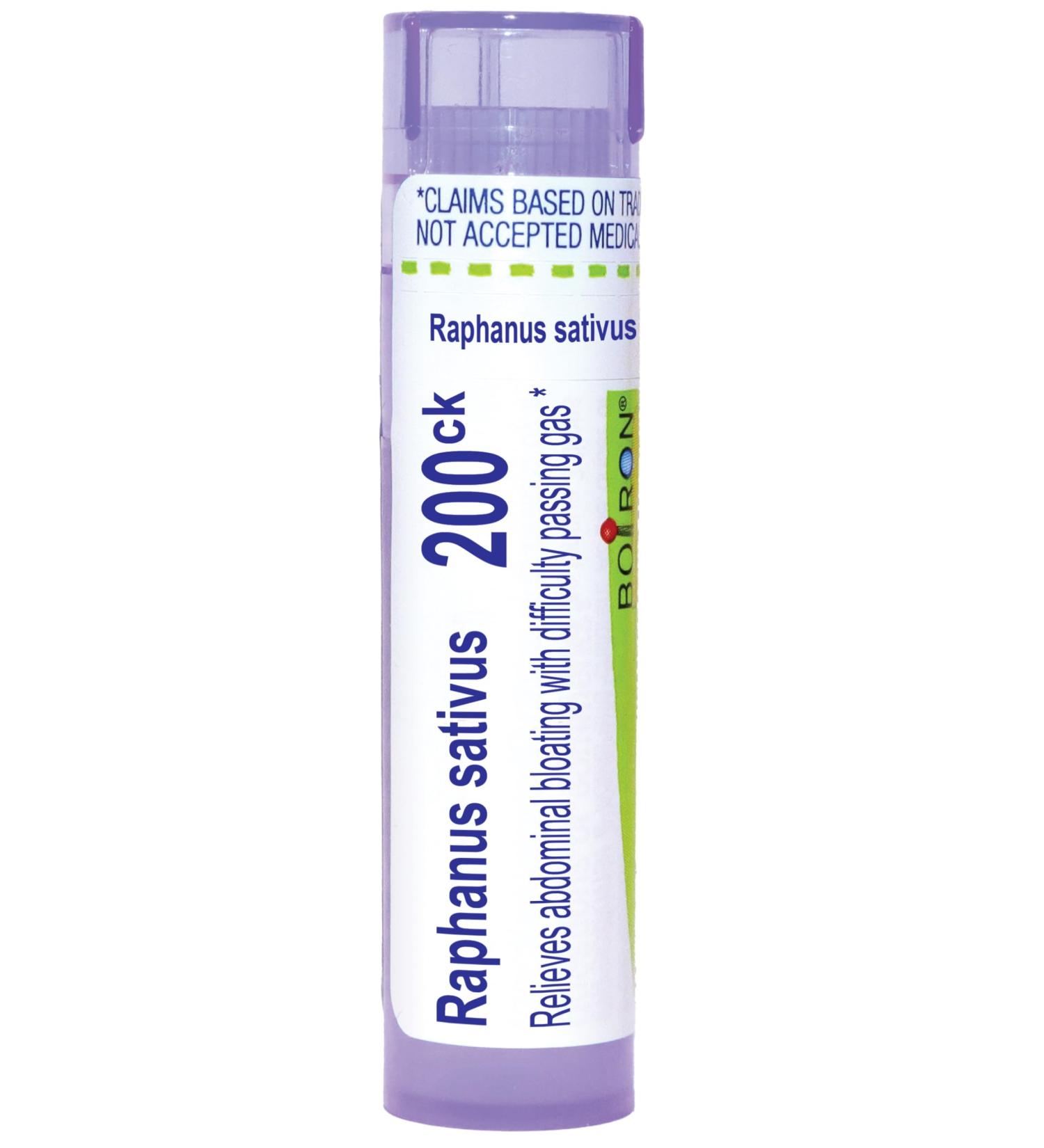 Boiron Raphanus Sativus 200CK Homeopathic Remedy for Abdominal Bloating & Gas Relief - 80 Pellets | International Shipping Available - Buy Online on GoSupps.com