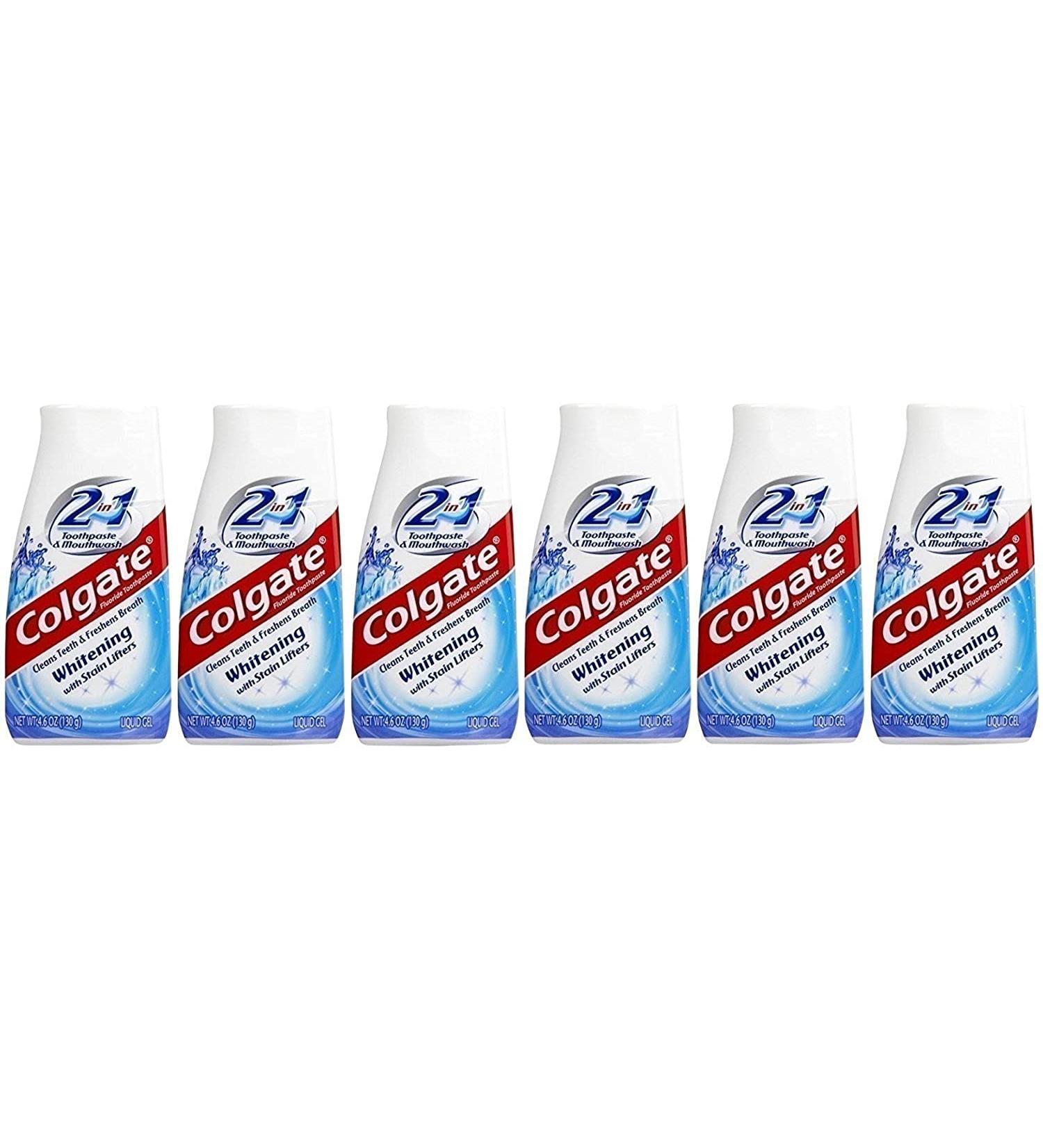 Colgate 2-in-1 Whitening Toothpaste 4.60 oz (Pack of 6) - With Stain Lifters for Brighter Smile - Buy Online on GoSupps.com