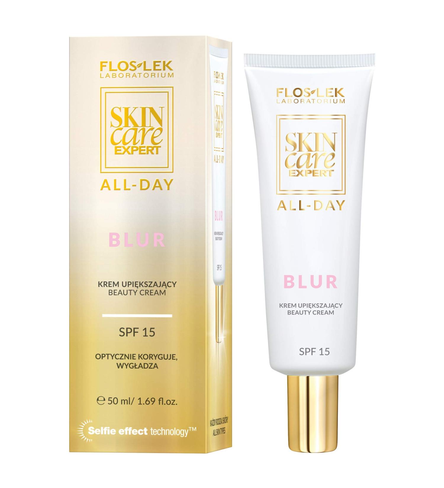FlosLek Face beautification cream SPF 15 50 ml smooths the skin and wrinkles for all skin types - Buy Online on GoSupps.com