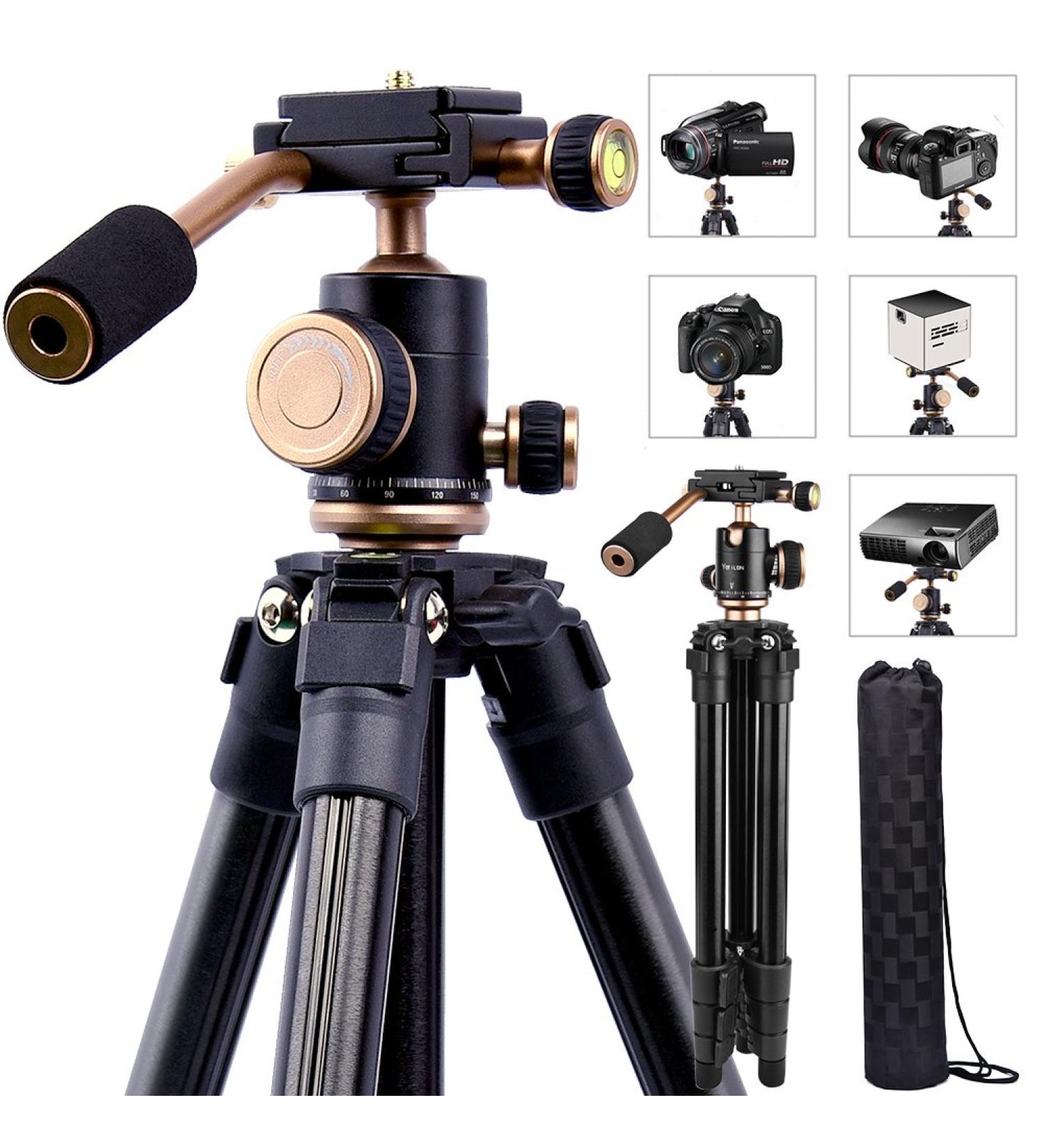 YoTilon Portable Lightweight Travel Camera Tripod for DSLR - 360 Degree Ball Tripod - Best Choice for Canon, Nikon, Sony - Ideal for Travel and Work - Buy Online on GoSupps.com