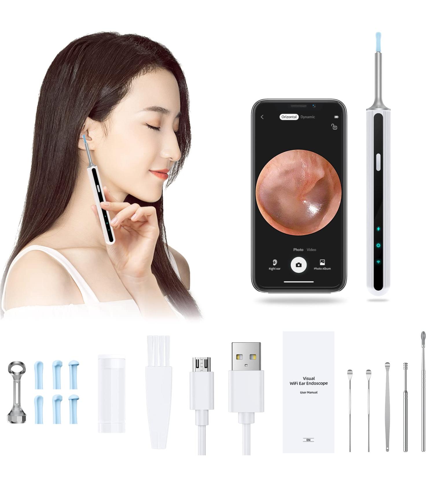 Wireless Ear Wax Removal Kit with 6 LED Light for Kids, Adults, and Pets - Buy Online on GoSupps.com