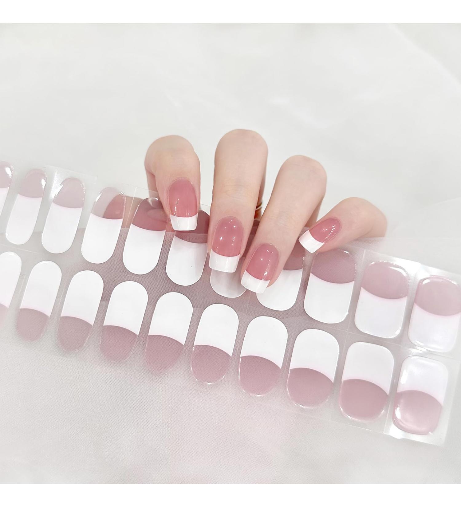 22 STK Self-Adhesive Gel Nail Polish Stickers - Long-Lasting Salon Quality Foils for French Tips | UV Hardened Nail Wraps - Buy Online on GoSupps.com