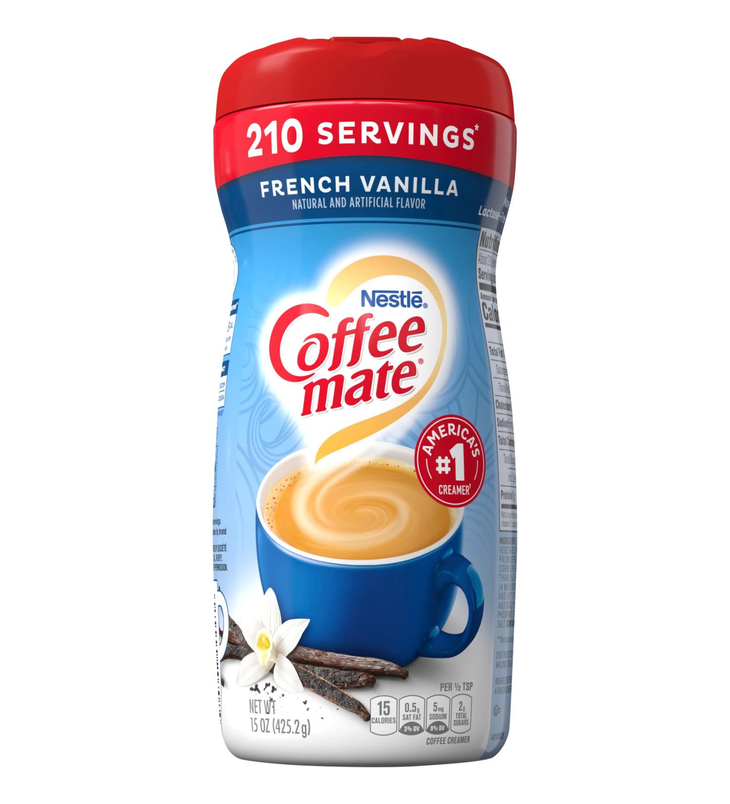 Coffee Mate French Vanilla Powder Creamer 15 Oz - Pack of 6 | Rich Flavor for Coffee Lovers - Buy Online on GoSupps.com