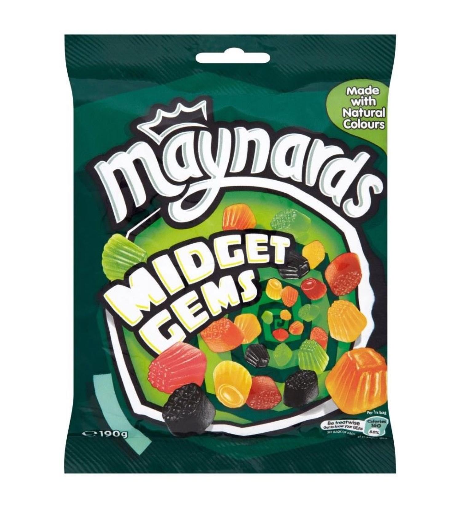 Maynards Bassetts Maynards Midget Gems (190g) - Paquet de 2