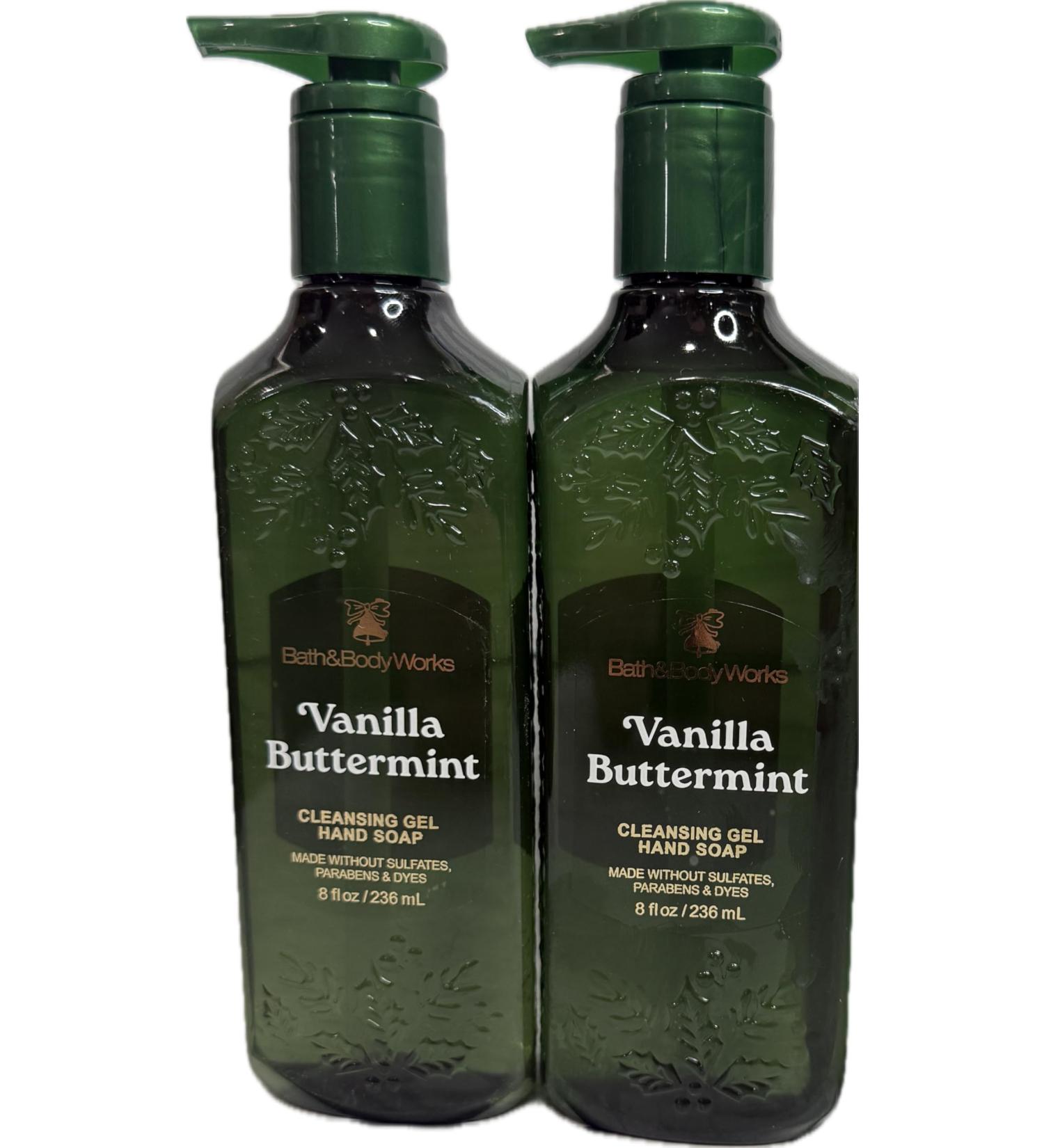 Bath and Body Works Vanilla Buttermint Cleansing Gel Hand Soap 8 Ounces Each Pack of 2