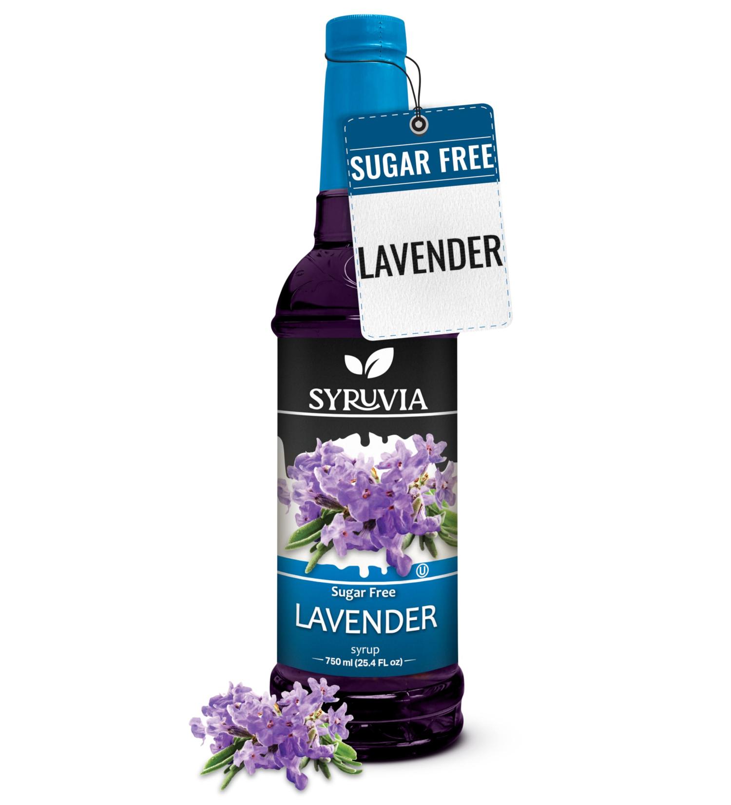 Syruvia Sirop de lavande sans sucre 750 ml Sirop aromatisant de caf de qualit sup rieure. 0 calories casher et sans gluten. Parfait pour les boissons sodas shakes desserts et plus encore. Lavande 25.4 ml (Lot de 1) - Buy Online on GoSupps.com