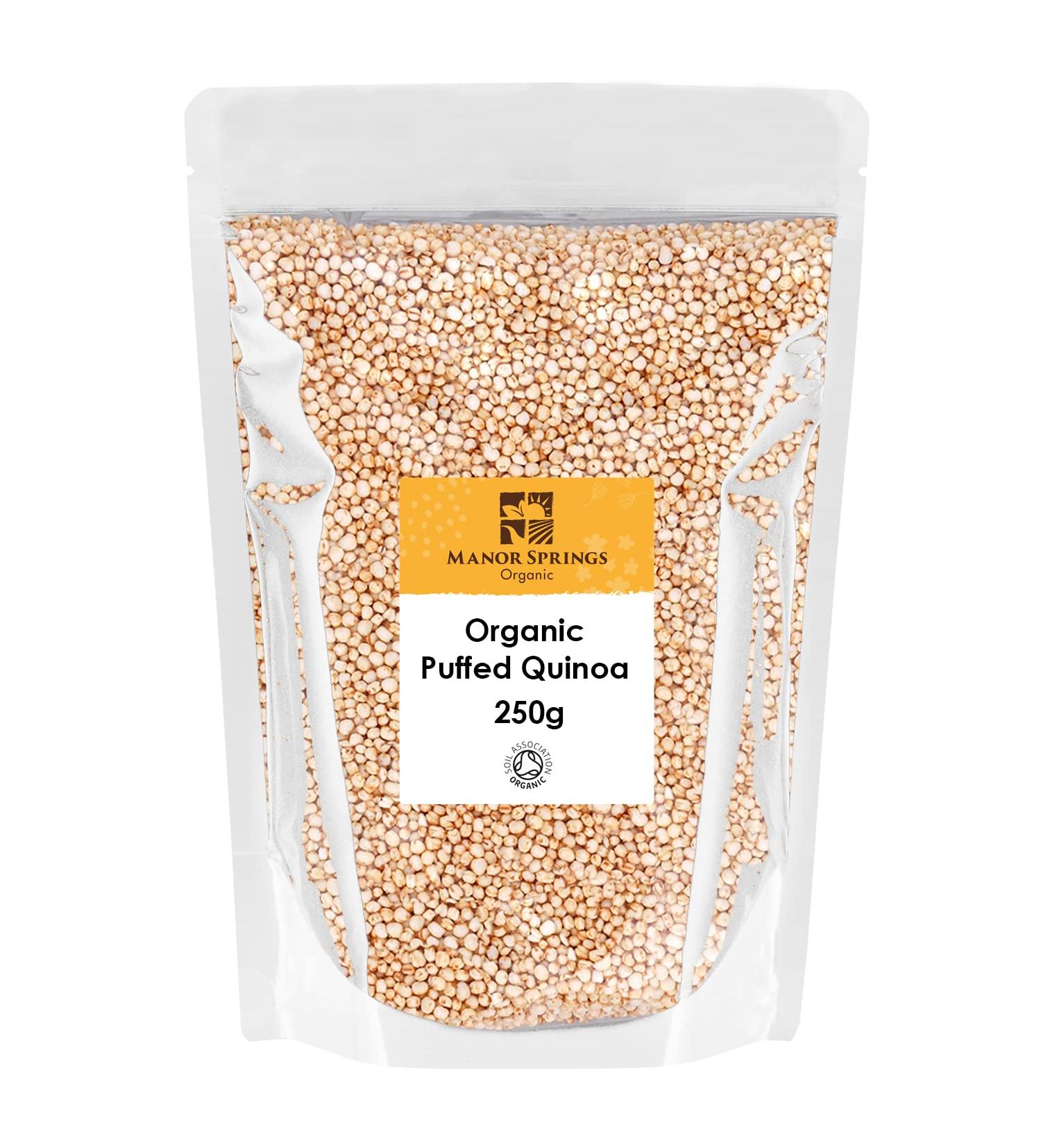 Organic Puffed Quinoa 250g by Manor Springs Organic - Buy Online on GoSupps.com