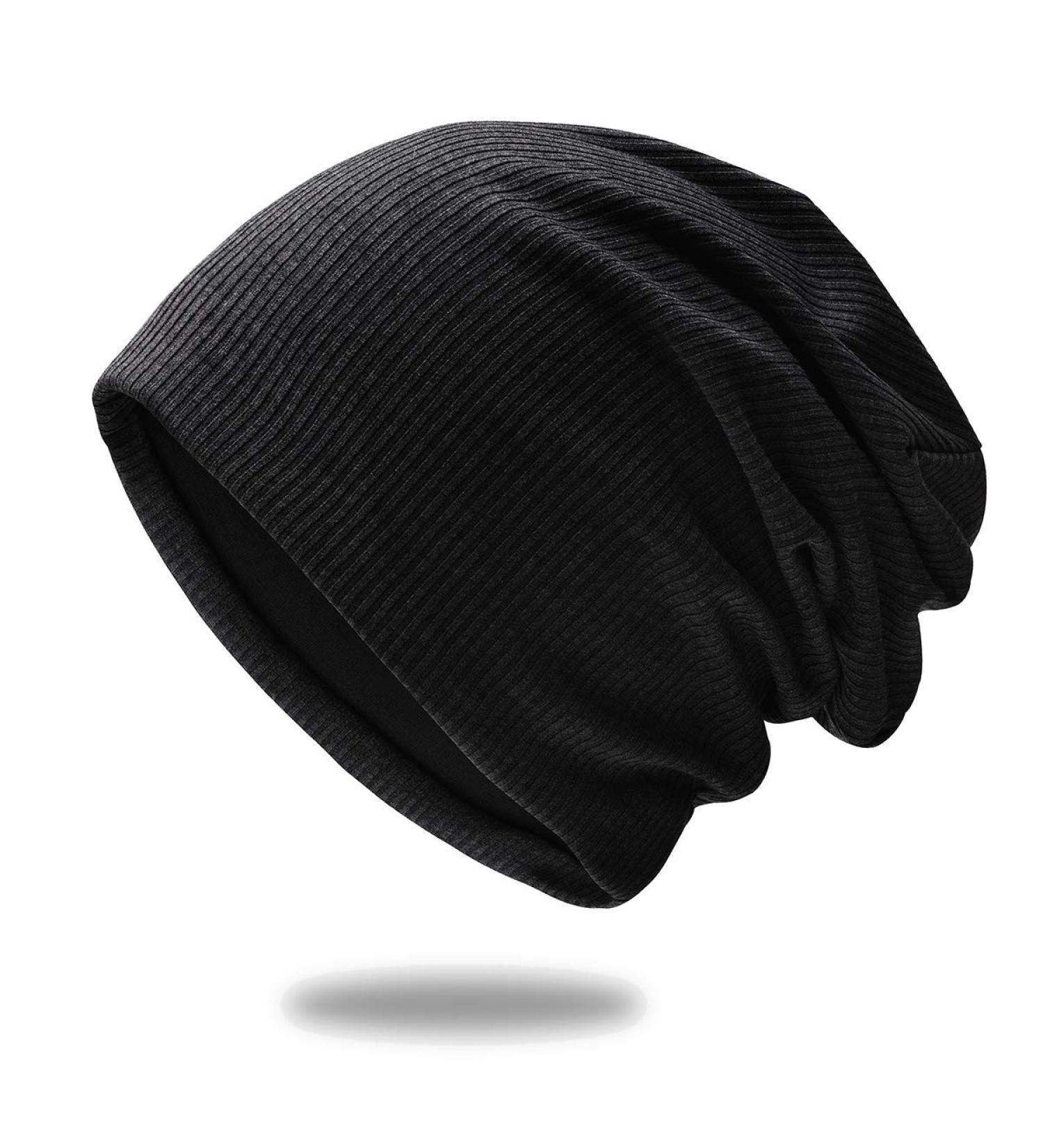 SD Shadow Domain Trendy Stylish Black Striped Beanie - Quality Knit, Breathable & Elastic Skull Cap - Buy Online on GoSupps.com