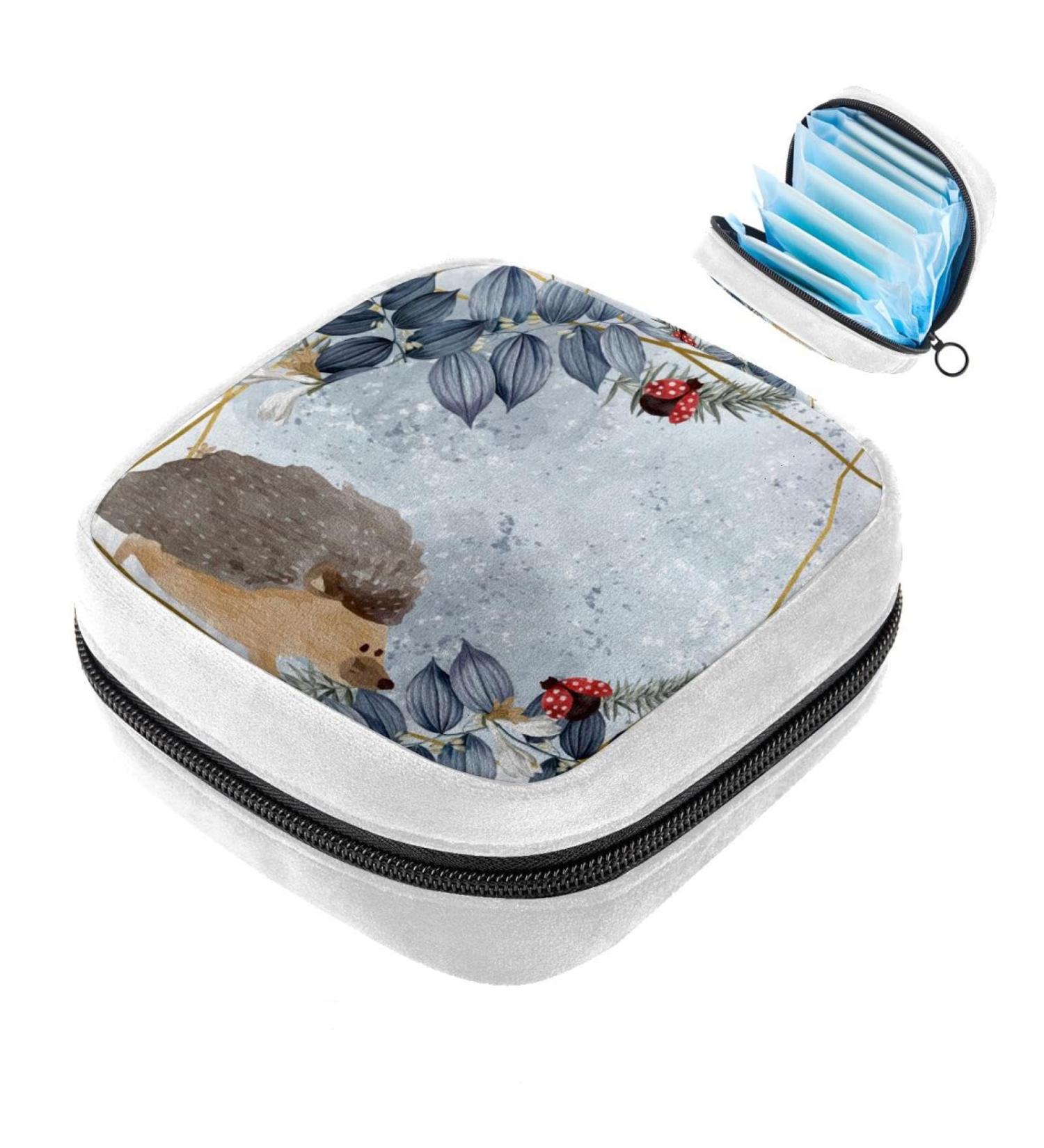 GIAPB Sanitary Napkin Storage Bag Period Bag Tampon Bag Makeup Bag Pad Pouch Cartoon Animals and Leaves Color2313 - Buy Online on GoSupps.com