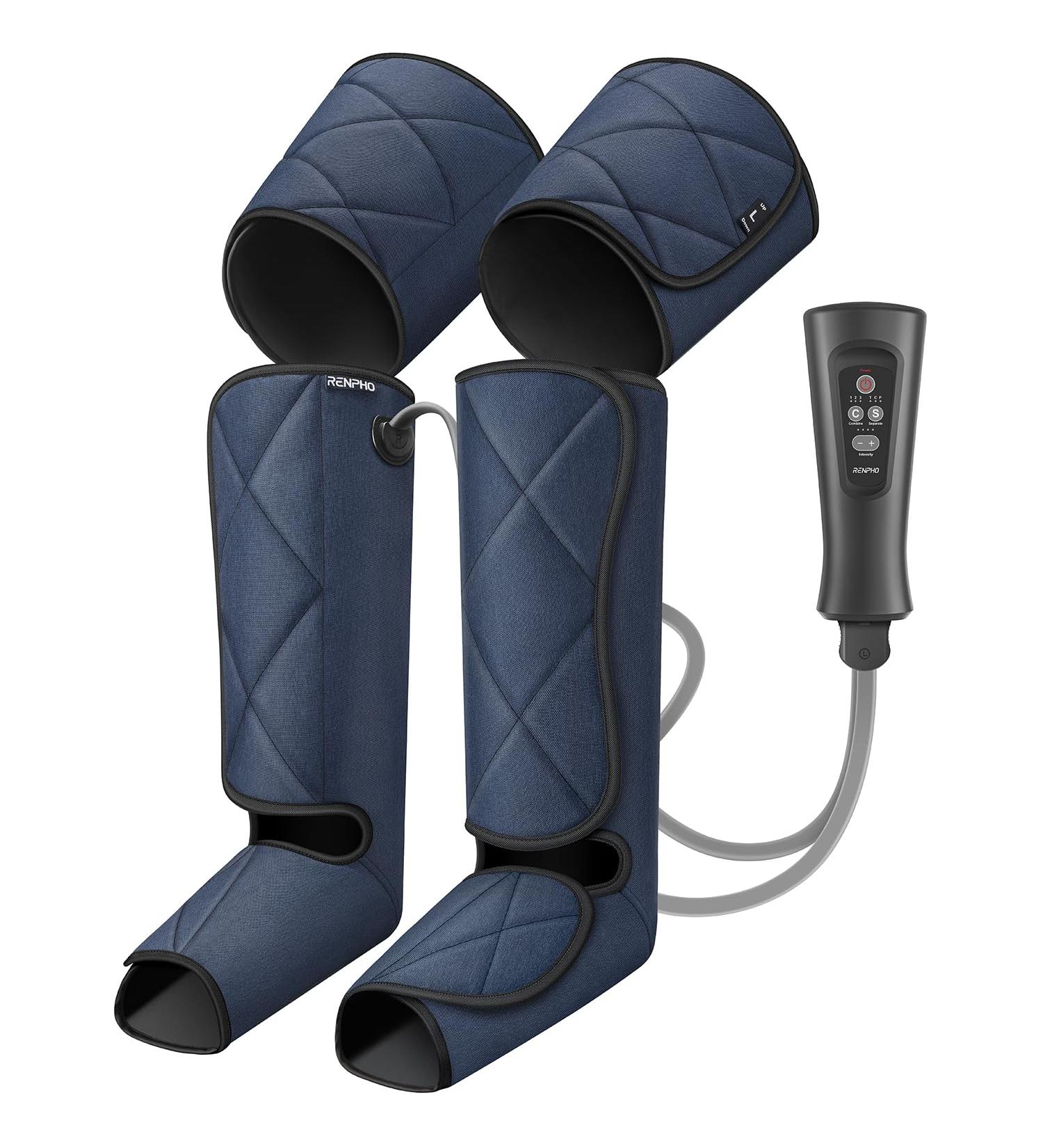 Renpho Leg Massage Device - Air Compression Massage for Blood Circulation & Lymphatic Drainage | 6 Modes 4 Intensities | Perfect Gift for Men & Women - Buy Online on GoSupps.com