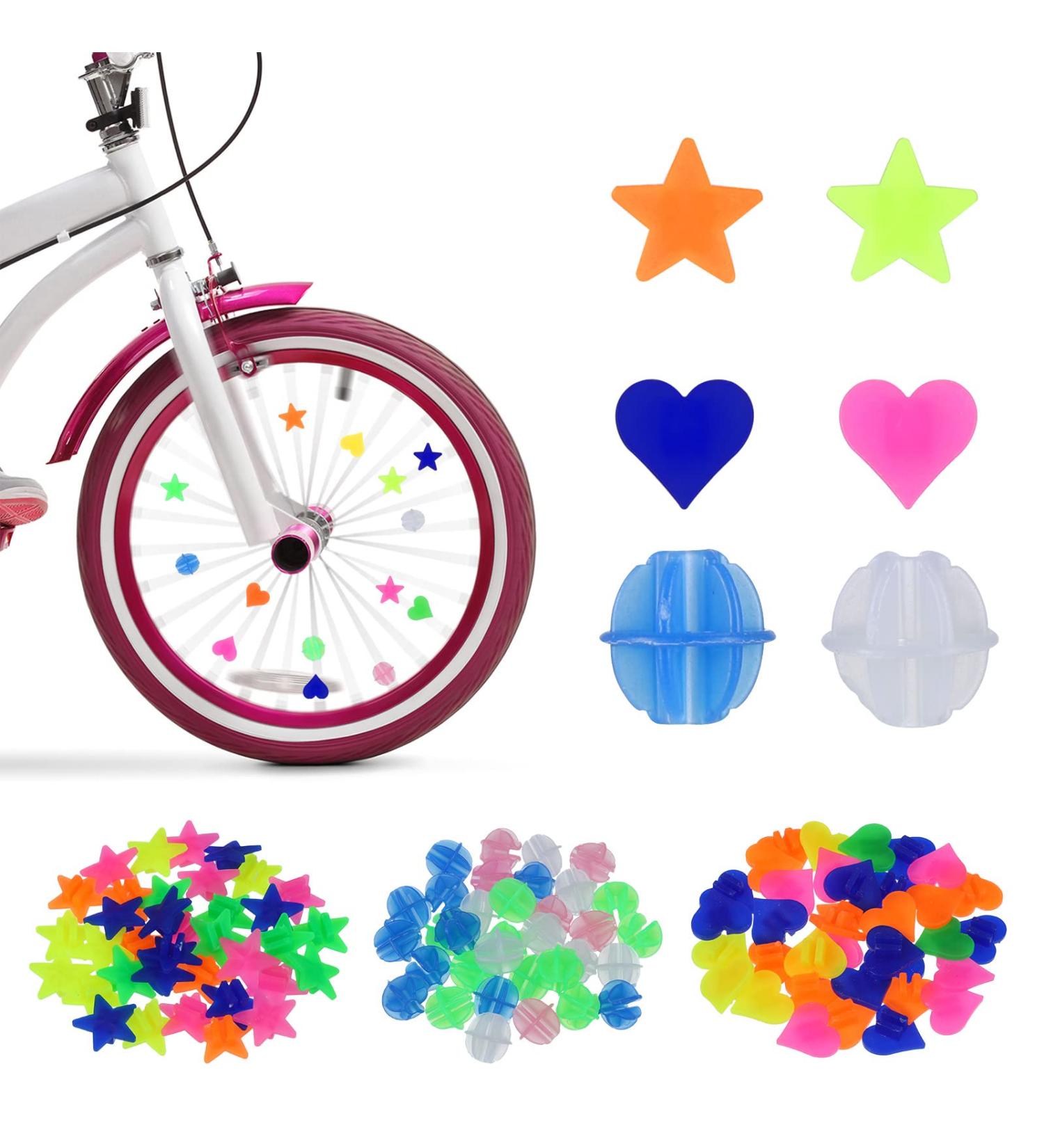 Shop 210 PCS Colorful Bicycle Spoke Decorations & Reflectors | Kids Bike Accessories | Bright Spoke Beads for Safety - Buy Online on GoSupps.com