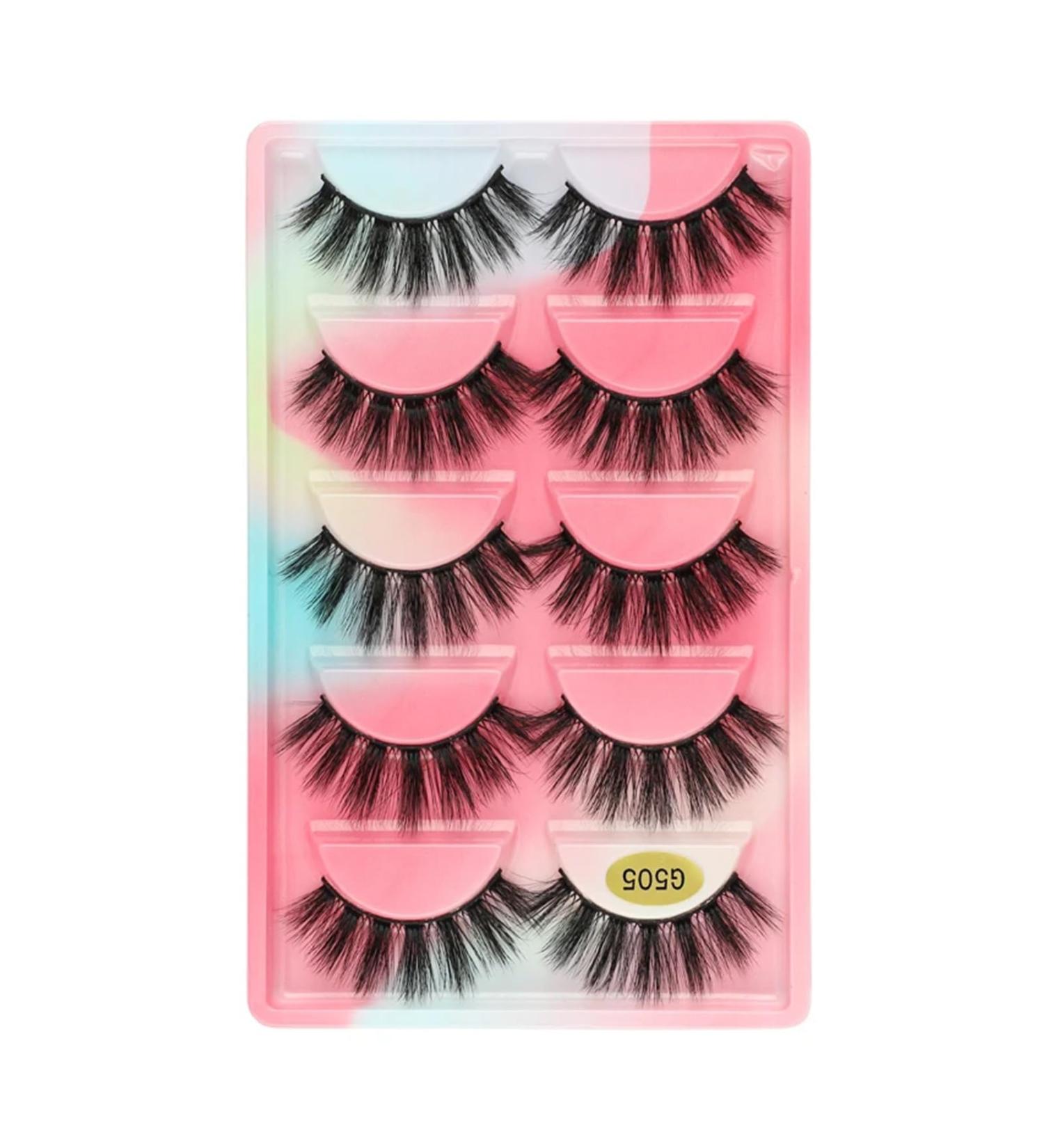UAMOU 2-50 Boxes Eyelashes faux mink lashes natural 3d mink eyelashes volume false lashes in bulk cilios Cheerfully (Color : 5 Pairs G505CS Size : 30 Boxes) - Buy Online on GoSupps.com