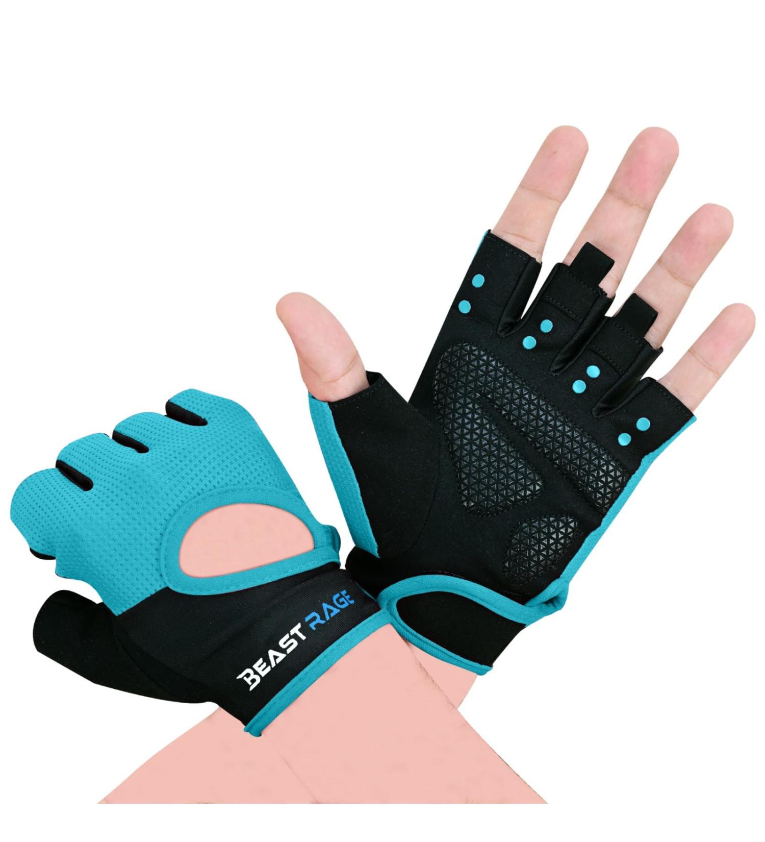 Beast Rage Fitness Gloves - Breathable Weightlifting & Training Gloves for Men & Women | Gym Bodybuilding CrossFit & Cycling - Buy Online on GoSupps.com