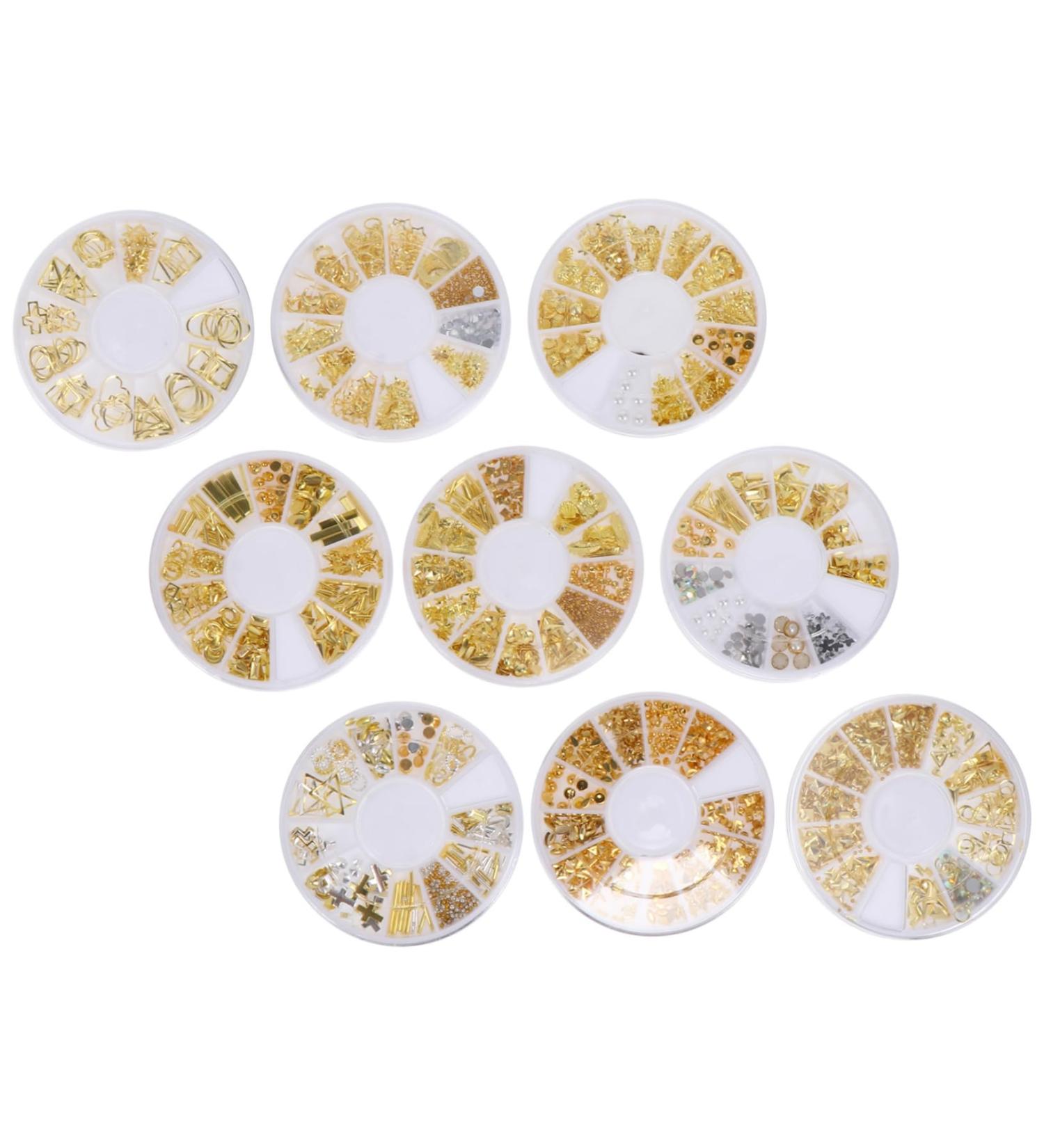 minkissy 9 Boxes Nail Art Accessories Punk Jewelry Metal Rivet Nail Decoration Nail Art Flakes Hollow Nail Charms Rivet Nail Declas Nail Art Studs Diy Nail Stickers White Zinc Alloy 3d Mini - Buy Online on GoSupps.com