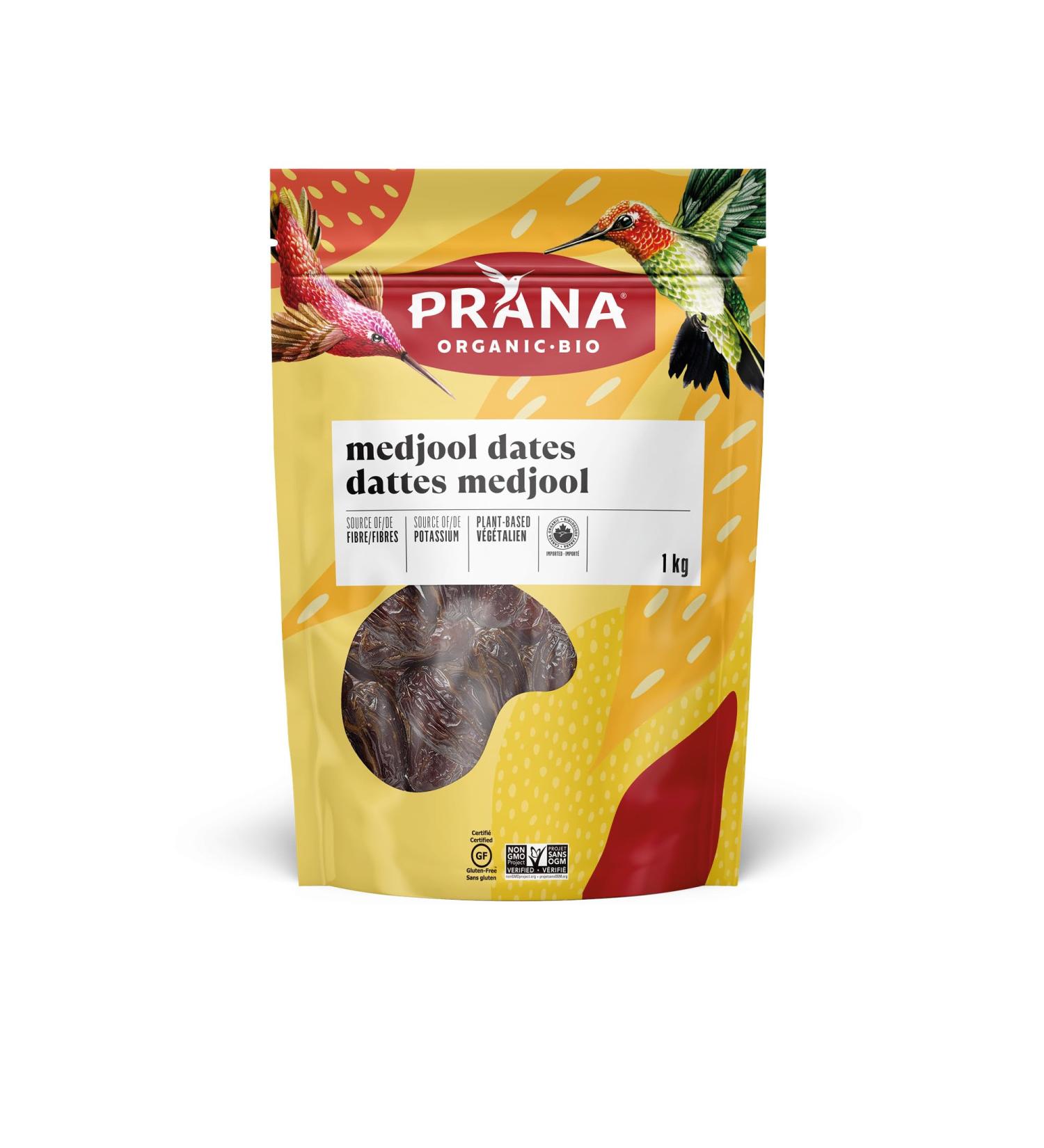 Prana Organic Medjool Dates - Non-GMO Dried Fruit Vegan Snacks & Ingredients 1 Kg 1 kg (Pack of 1) - Buy Online on GoSupps.com