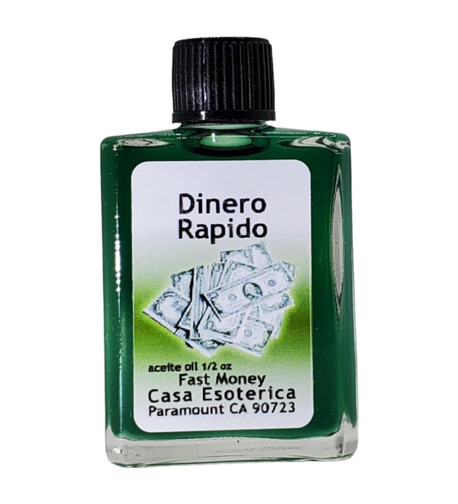 Fast Money Oil (Dinero Rapido Aceite) Spiritual Anointing Oil by CASA ESOTERICA MAGICK SPACE -0.5 FL OZ (1 Pack)