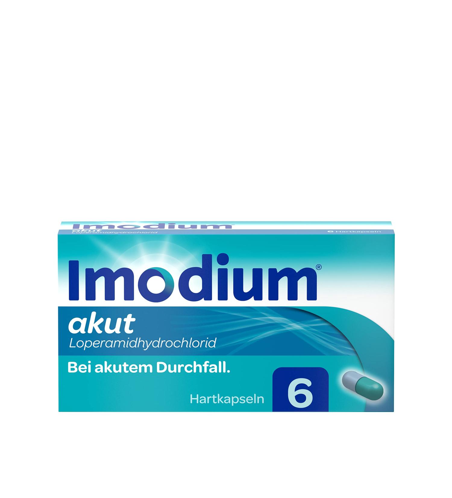Imodium Acute Hard Capsules - Fast Relief for Acute Diarrhea | Loperamide - 6 Capsules - Buy Online on GoSupps.com