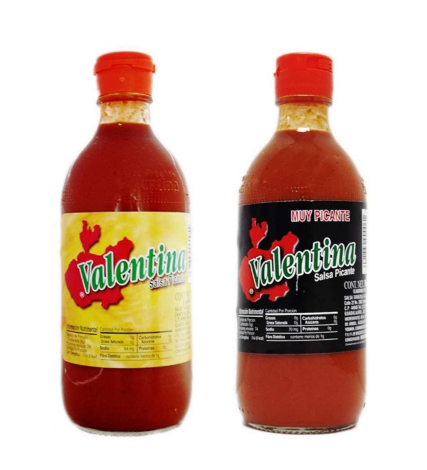 Valentina Hot Extra Hot Sauce Black Yellow Label 12.5 Oz (Pack of 2) - Buy Online on GoSupps.com