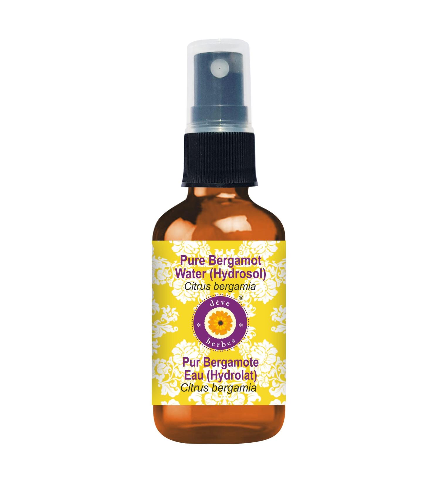 Deve Herbes Pure Bergamot Floral Water (Hydrosol) (Citrus bergamia) 100% Natural Therapeutic Grade 100ml (3.38 oz) - Buy Online on GoSupps.com