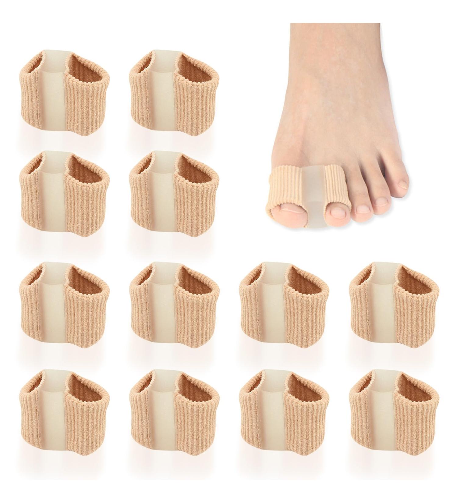 Bunion Corrector Toe Separators - 12 Pack Breathable Gel with 2 Loops for Women and Men - Overlapping Toes Straightener - Size L - Buy Online on GoSupps.com