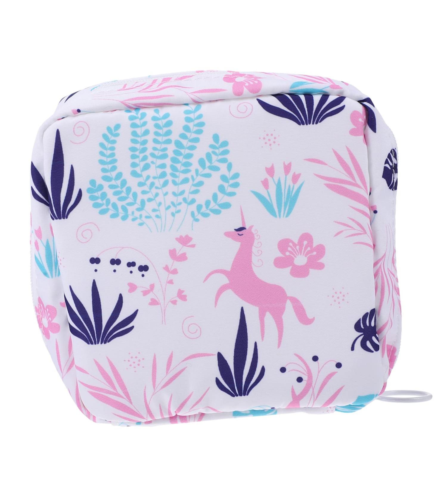 Anneome Aunt's Towel Storage Bag | Coin Purse & Sanitary Napkin Holder | Compact Nylon Pouch | Assorted Colors | 11.5x11.5x4cm - Buy Online on GoSupps.com