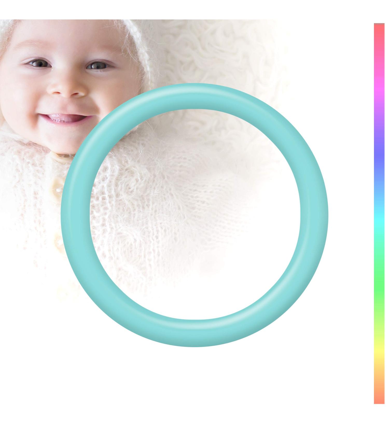 Buy Turquoise Silicone O-Ring Pacifier Adapter & Chain | International Shipping Available - Buy Online on GoSupps.com