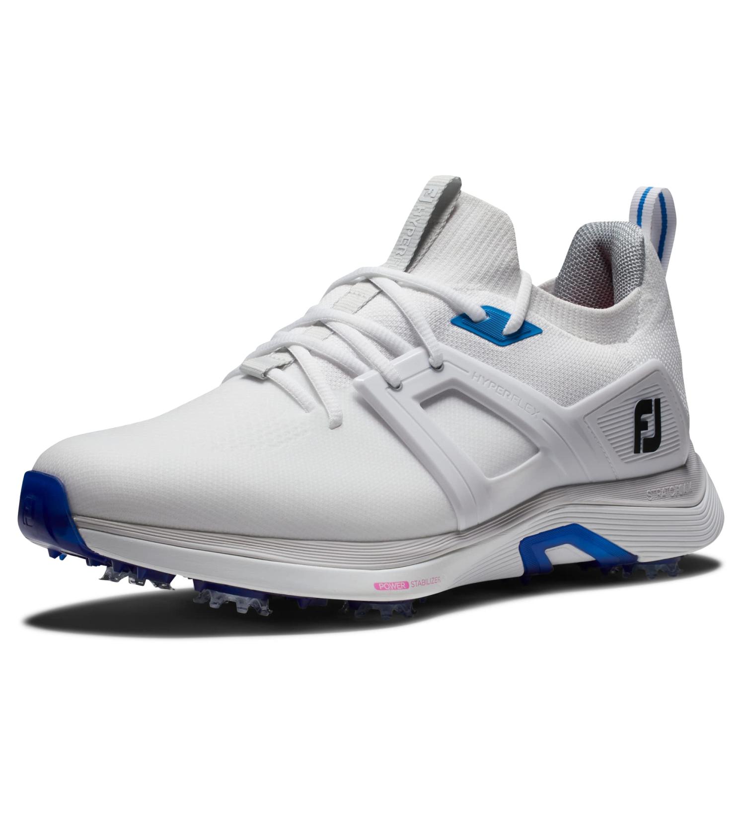 Footjoy Men's Hyperflex Golf Shoes - Size 43 EU - White/Grey | International Shipping Available - Buy Online on GoSupps.com