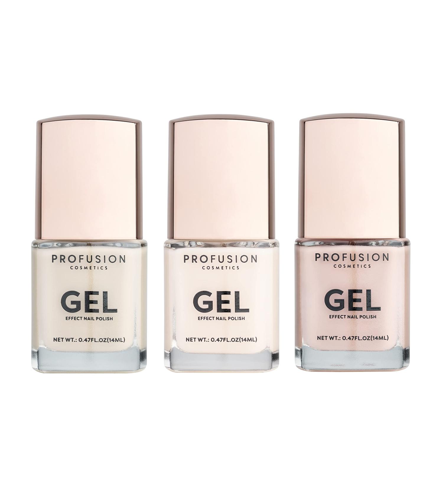 Profusion Cosmetics Go To Neutrals Gel Effect Nail Polish for Long Wearing Shades Quick Dry Gel Nail Polish with Glossy Finish Gel Raise Your Beauty Routine with Premium Beauty Tool - Buy Online on GoSupps.com