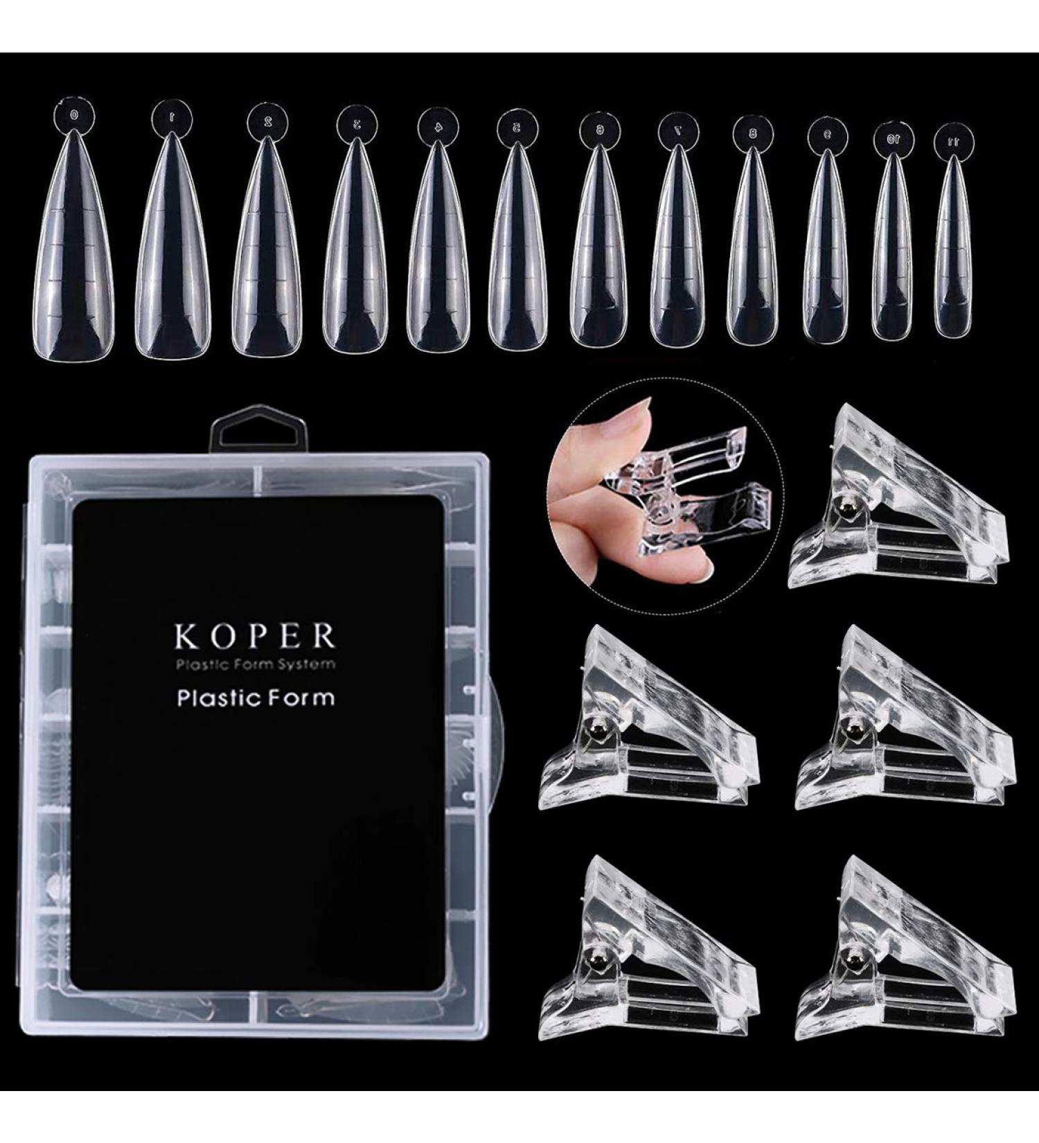 120pcs Dual Nail Forms Set - Nail Extension Tips & Clips - DIY Nail Art Tool for UV & Acrylic - Perfect for Salon & Home Use - Buy Online on GoSupps.com