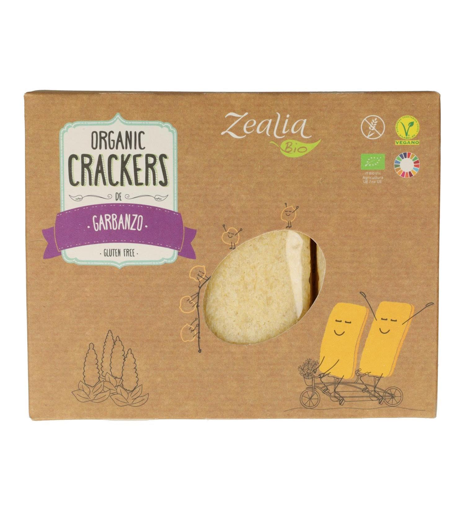 ORGANIC CRACKERS DE GARBANZOS WITHOUT GLUTEN VEGAN ZEALIA - Buy Online on GoSupps.com