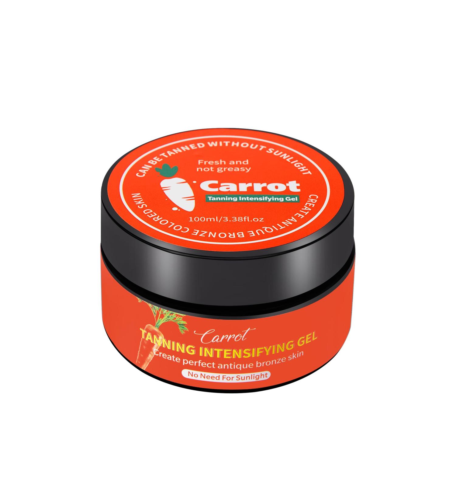 100ml Carrot Tanning Intensifying Gel - Outdoor & Tanning Bed Accelerator for Women & Men | Natural Moisturizing Tanning Cream & Fast Bronzing Butter - Buy Online on GoSupps.com