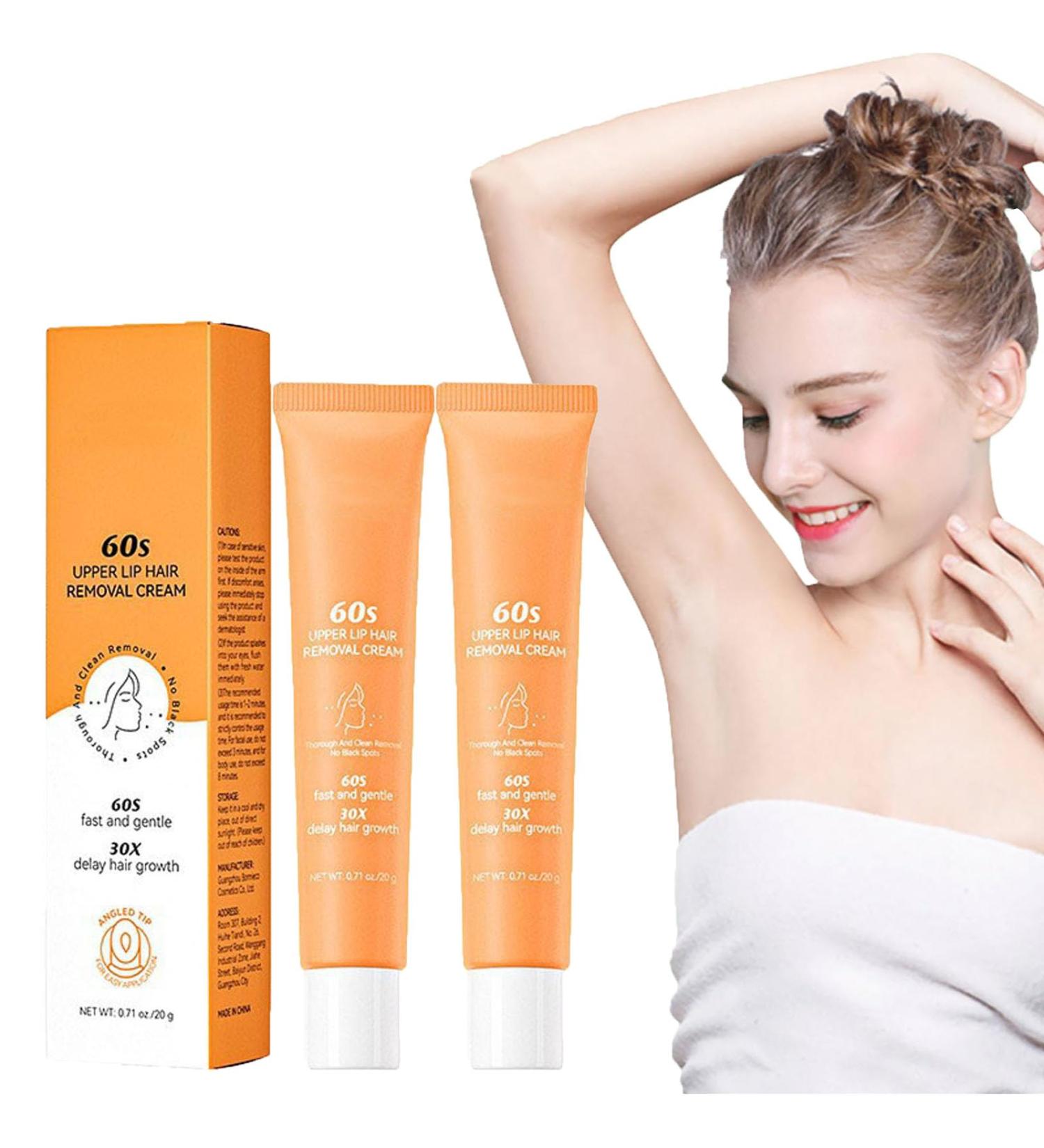 Natural Women's Hair Removal Cream Depilatory Cream for the Face Soothing Formula Smoothing Epilatory Ideal for Effective And Pleasant Hair Removal in a Few Minutes (2PCS) - Buy Online on GoSupps.com