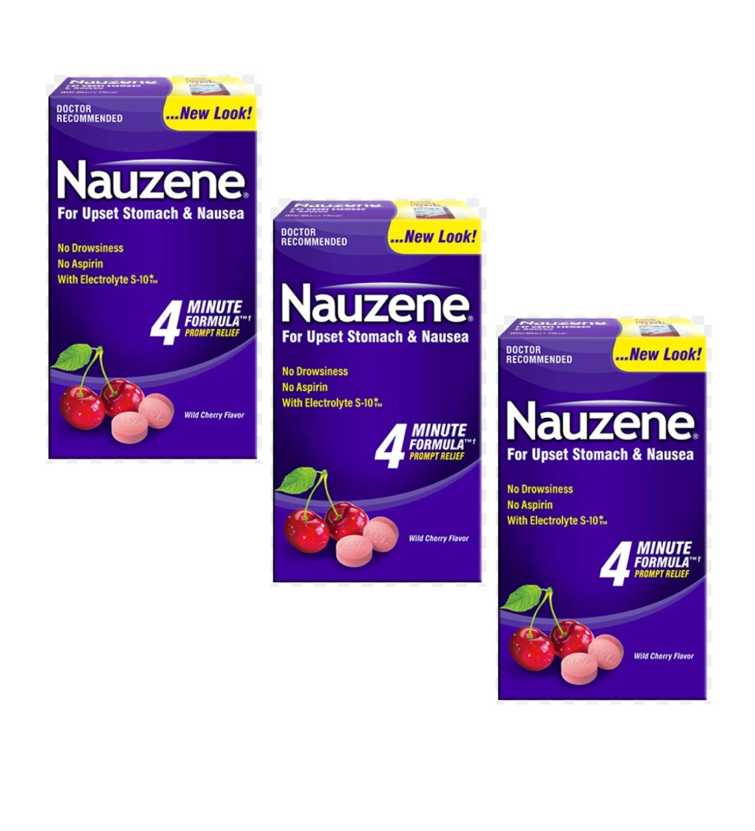 Nauzene For Nausea Relief Chewable Tablets, 40 Count (Pack of 3)