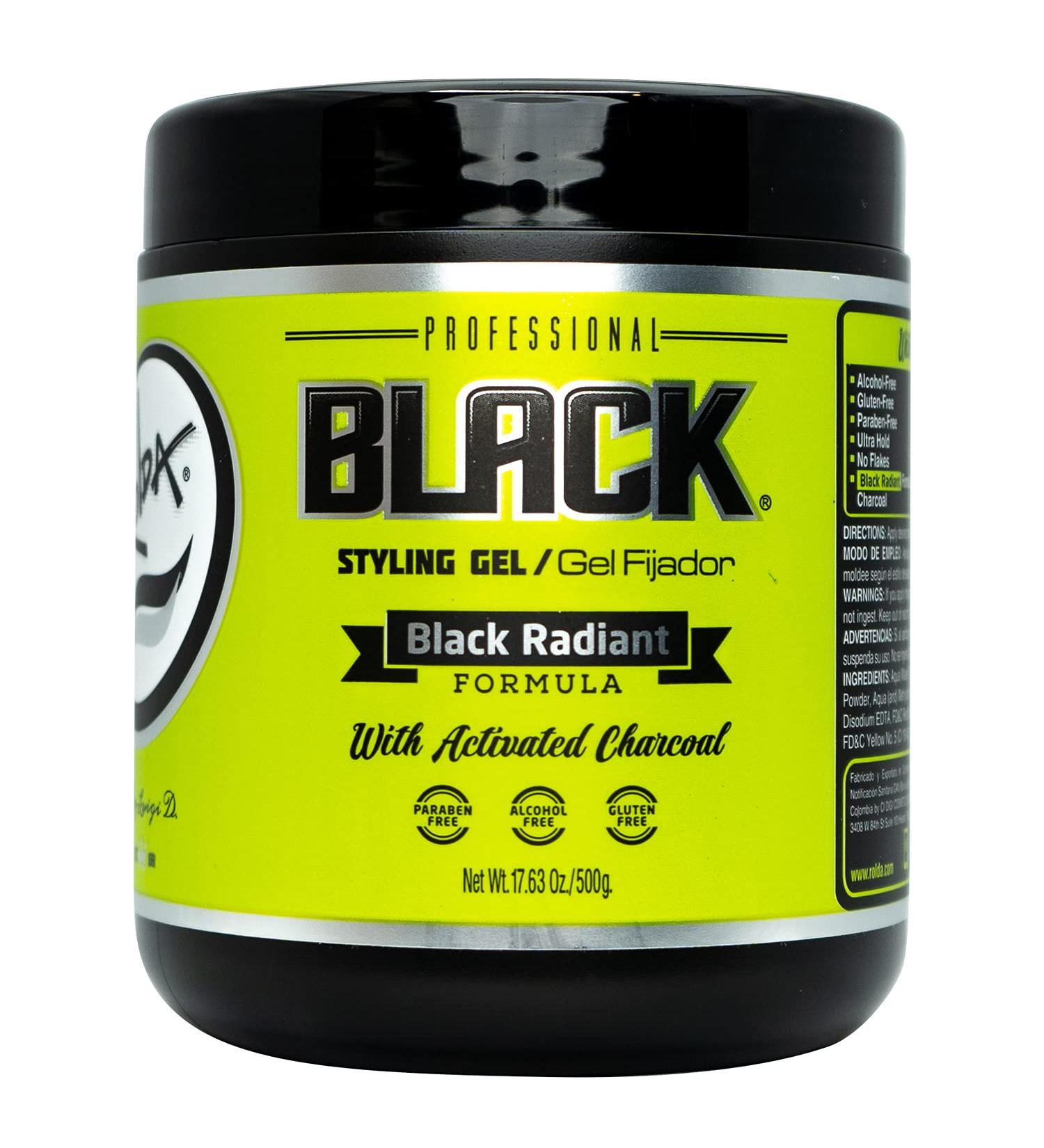 Rolda Black Styling Hair Gel Extra Strong Hold 17.6oz - 1.1 Pound - Buy Online on GoSupps.com