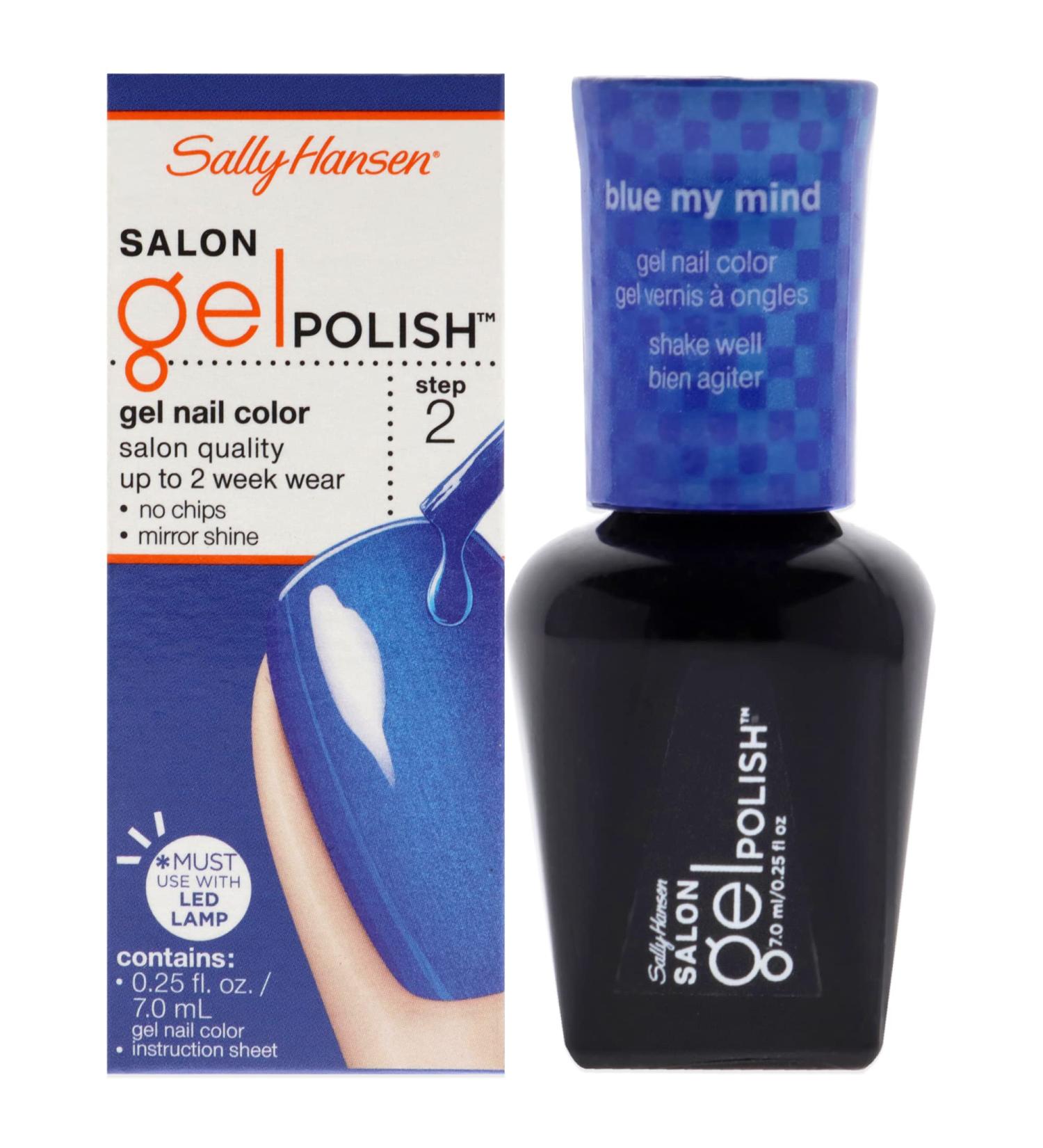 Sally Hansen Salon Pro Gel Nail Polish Lacquer Blue My Mind 0.24 Fl Oz - Long Lasting Gel Manicure in Stunning Blue Shade - Buy Online on GoSupps.com