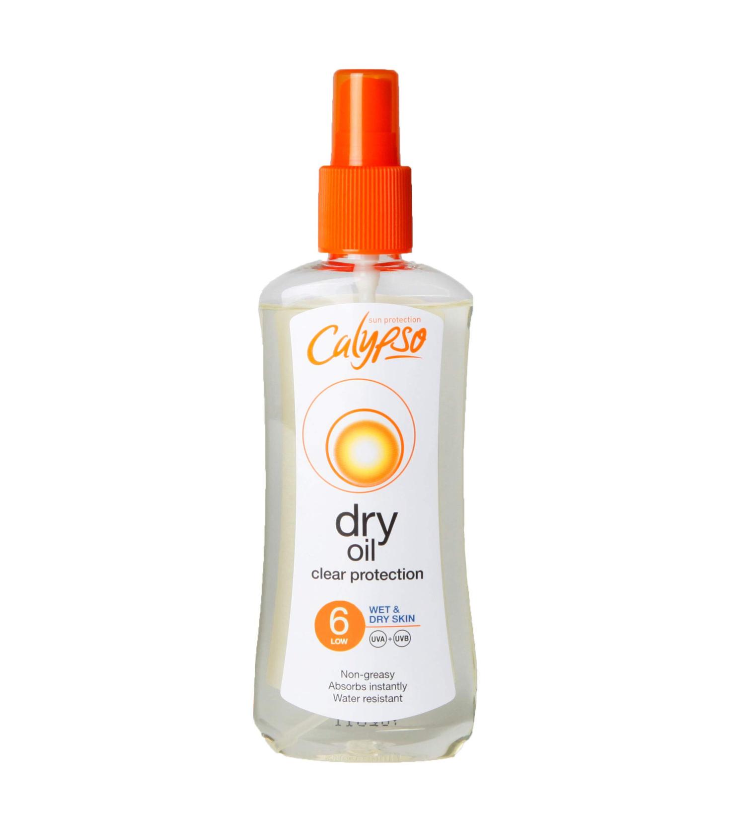 Calypso Wet Skin Dry Oil Spray with SPF6 200 ml 200 ml (Pack of 1) SPF 6 - Buy Online on GoSupps.com