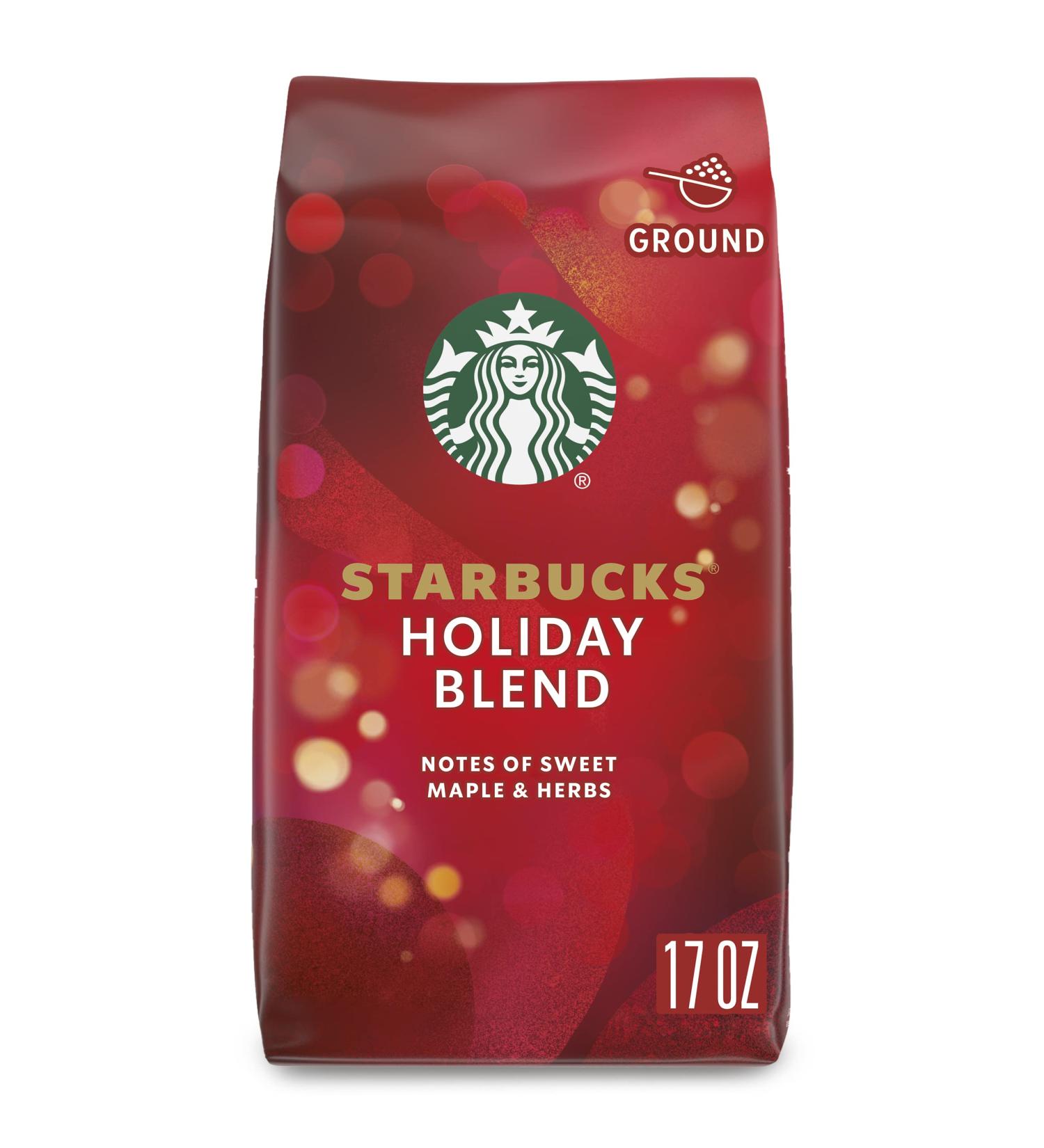 Starbucks Holiday Blend Ground Coffee, 17 oz Bag, Medium Roast 100% Arabica - Limited Edition - Buy Online on GoSupps.com