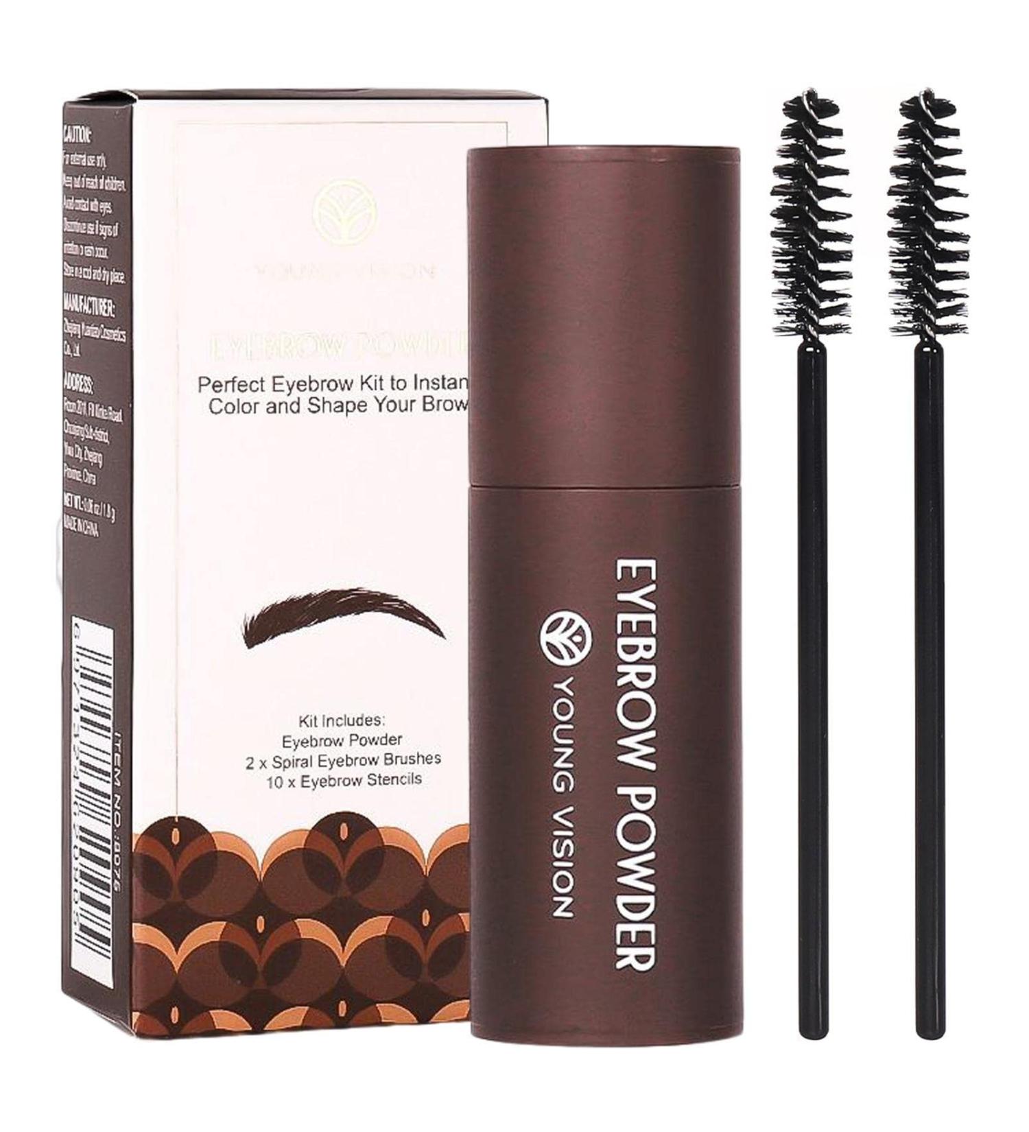 Shop MFJS Light Brown Eyebrow Stamp Set | Long-Lasting Fine Texture | Natural Eyebrows Sweat-Resistant Sponge Head | International Shipping - Buy Online on GoSupps.com