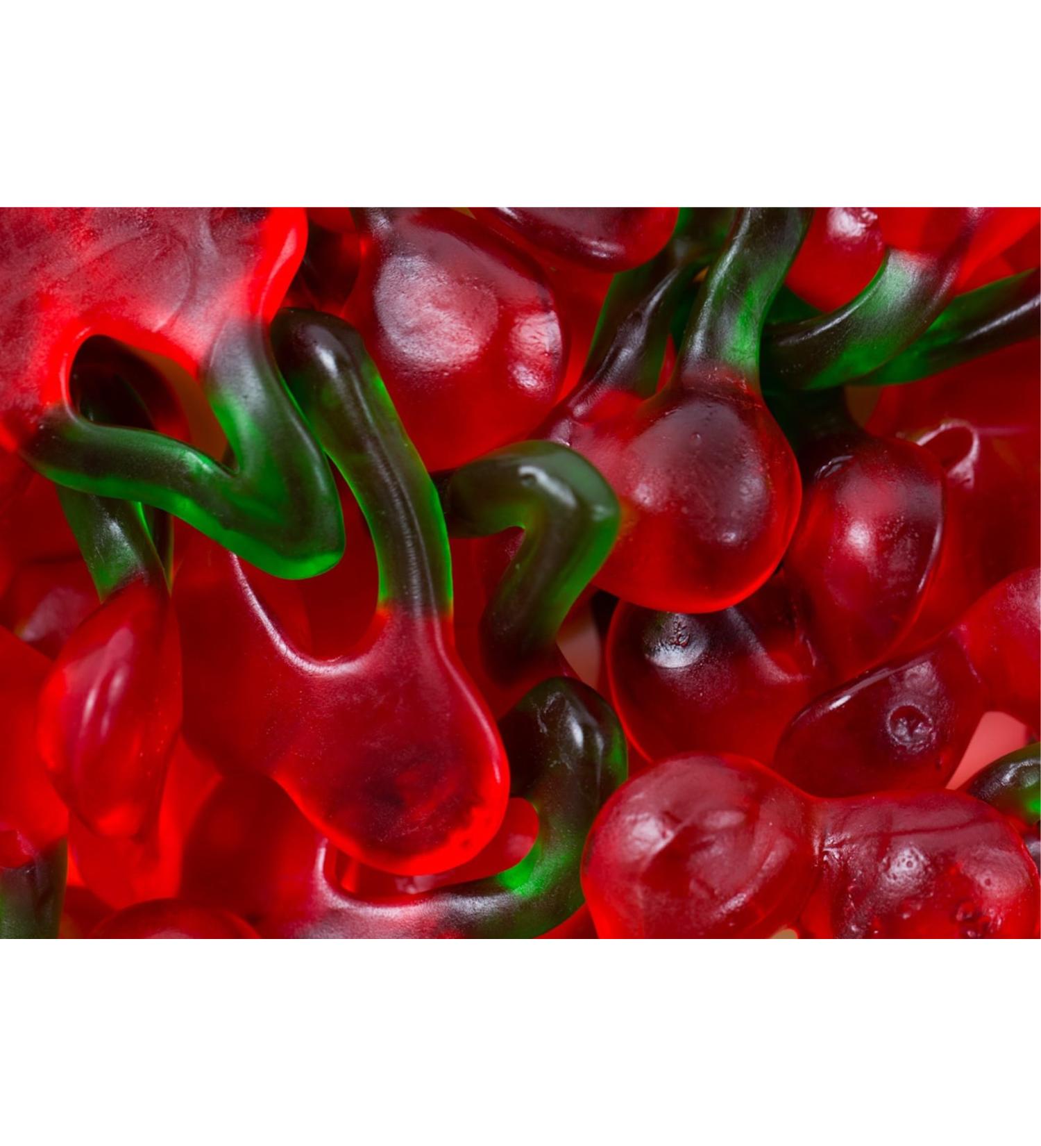 1kg Twin Cherries Candy Pick & Mix Sweets Mixed Assortment Gummy Selection Resealable Pouch Share Bag