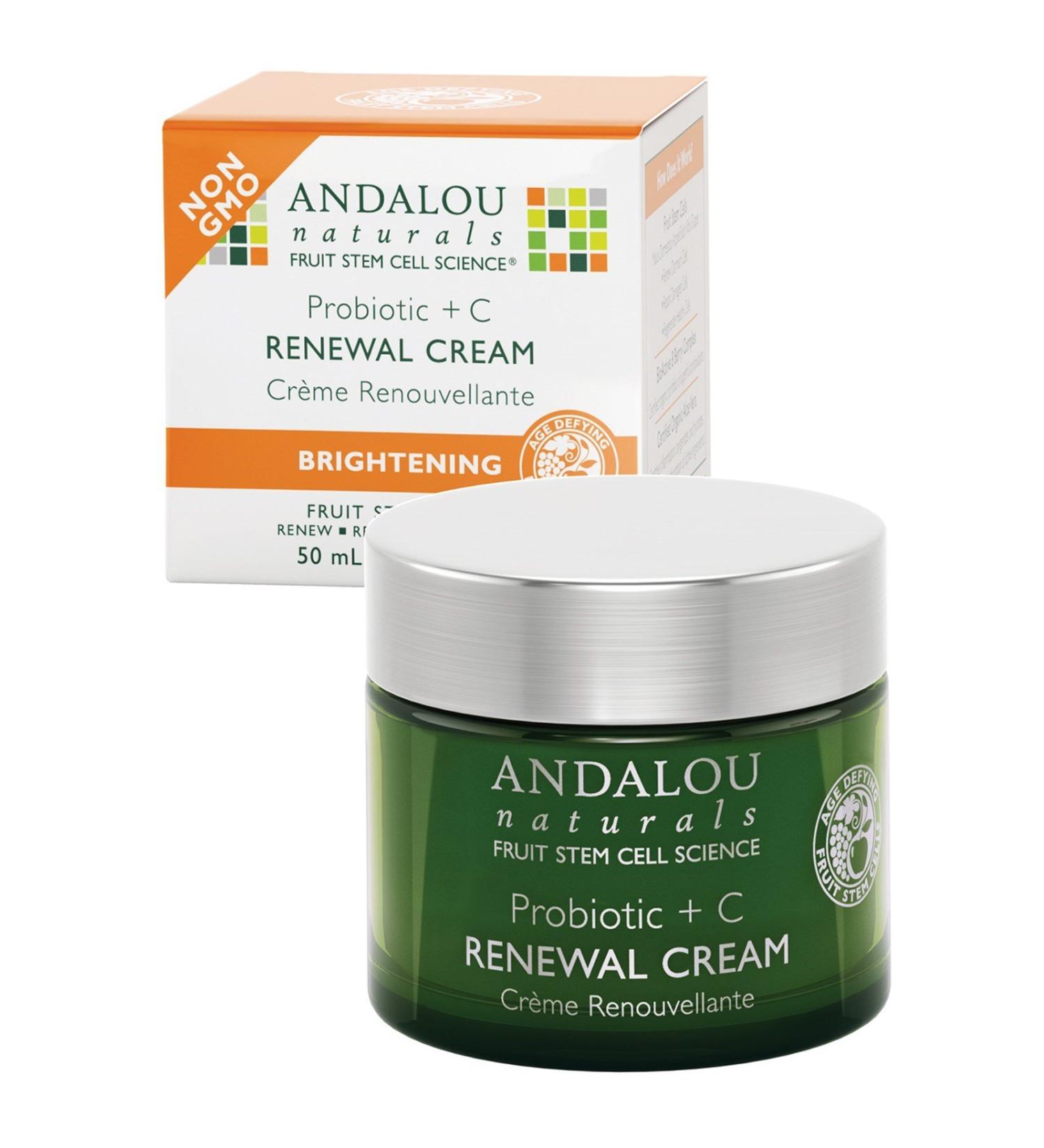 Andalou Naturals Probiotic Renewal Cream - 1.7 fl oz | C Brightening Moisturizer - Buy Online on GoSupps.com